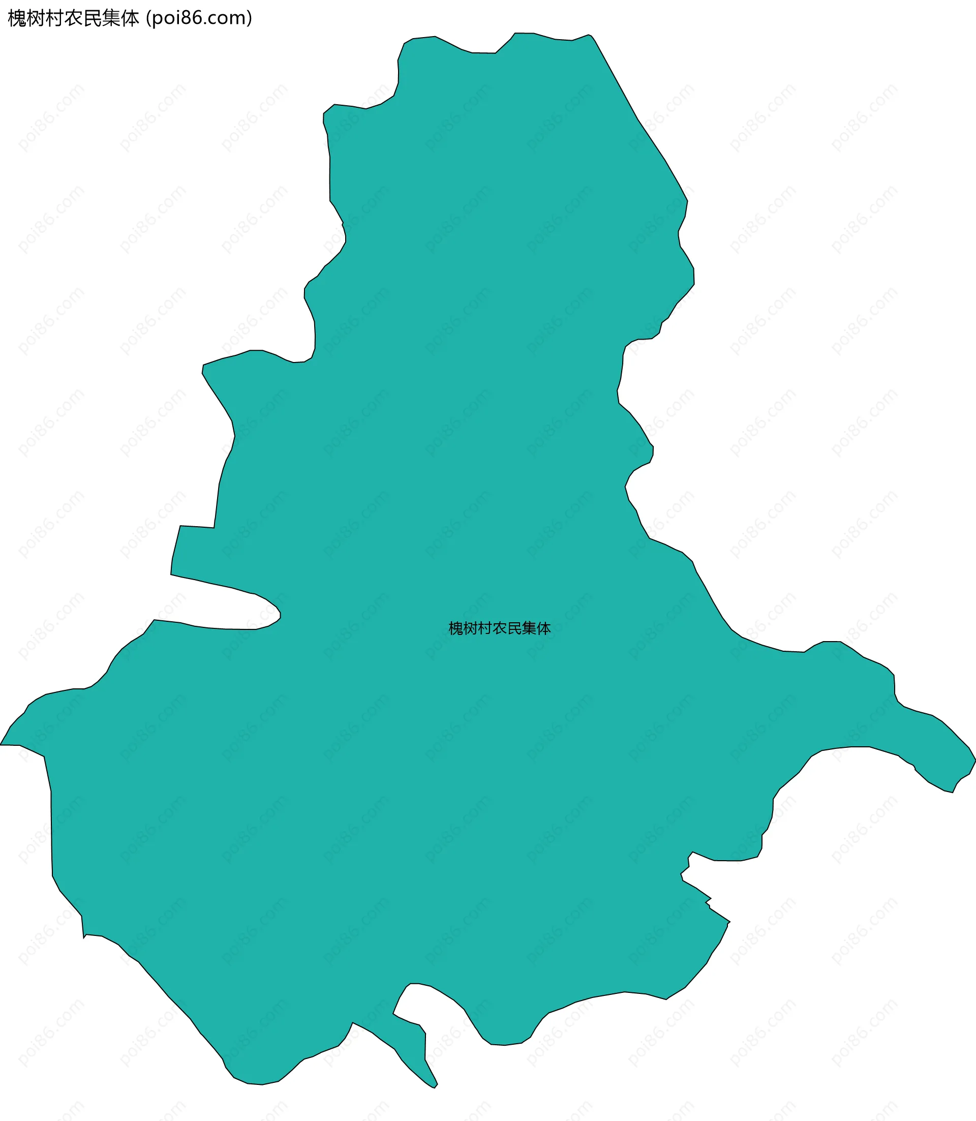 槐树村农民集体边界地图