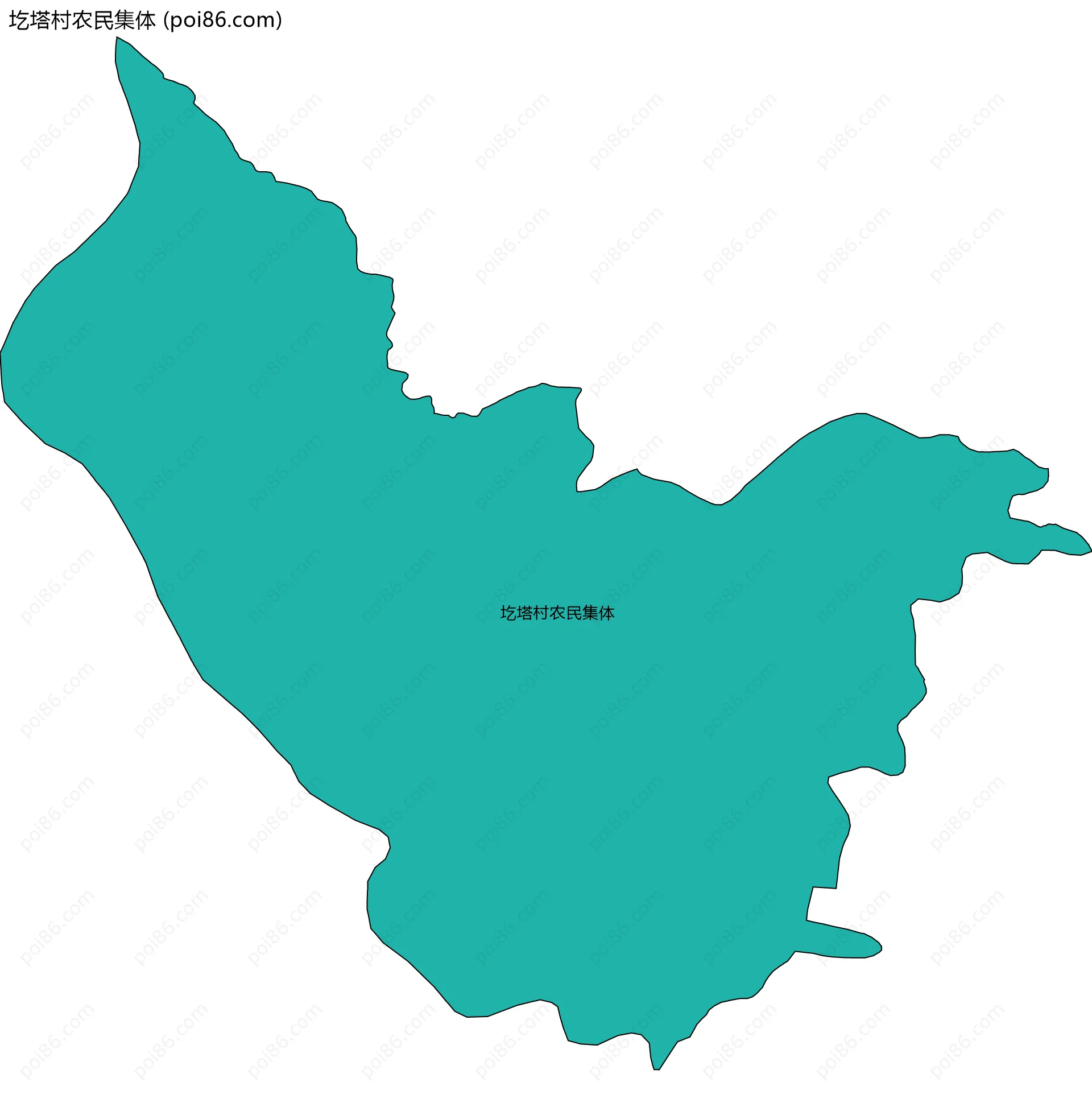 圪塔村农民集体边界地图