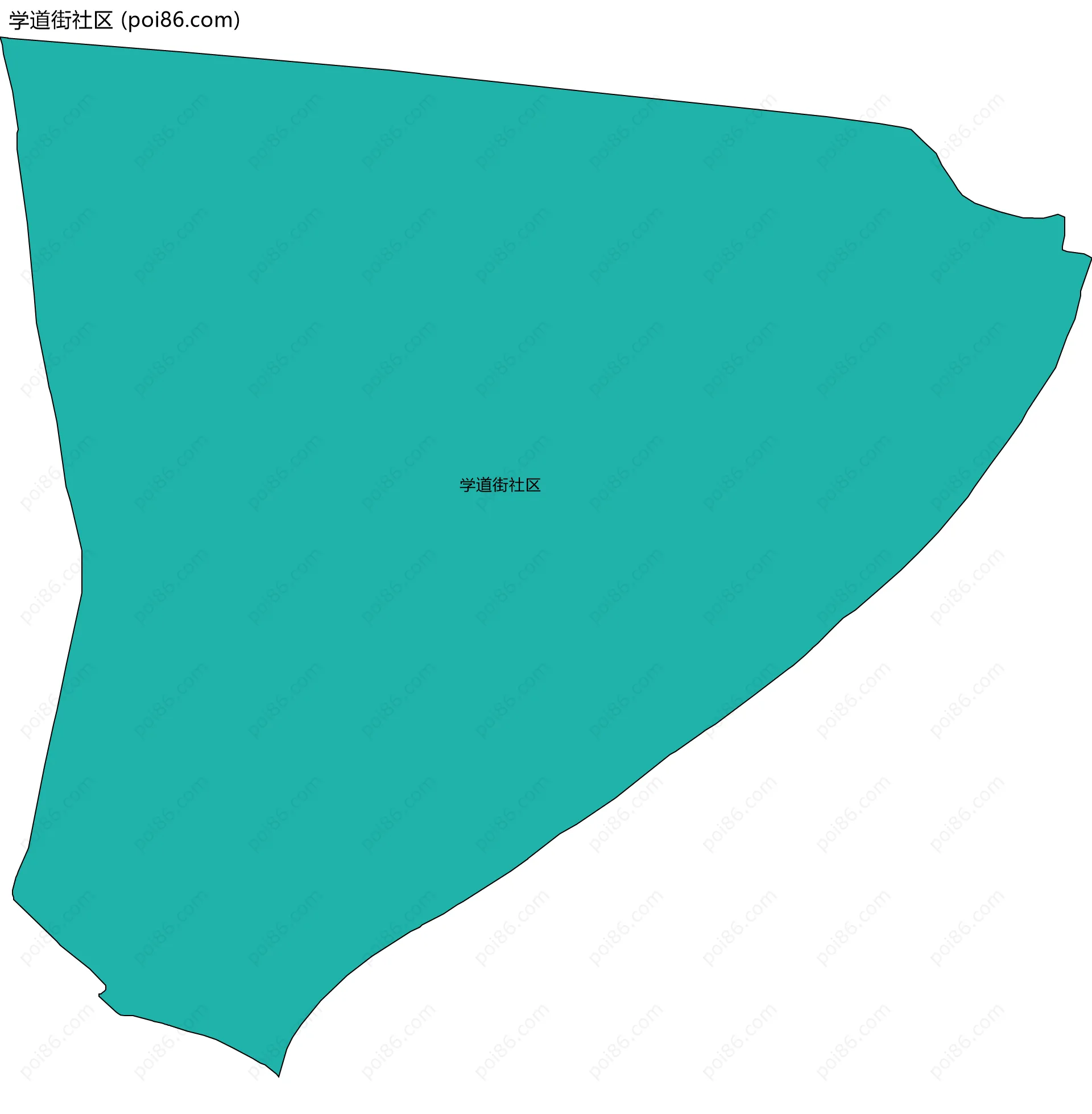 学道街社区边界地图