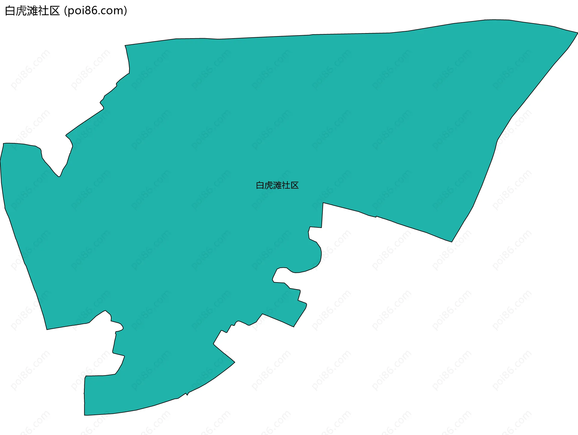 白虎滩社区边界地图