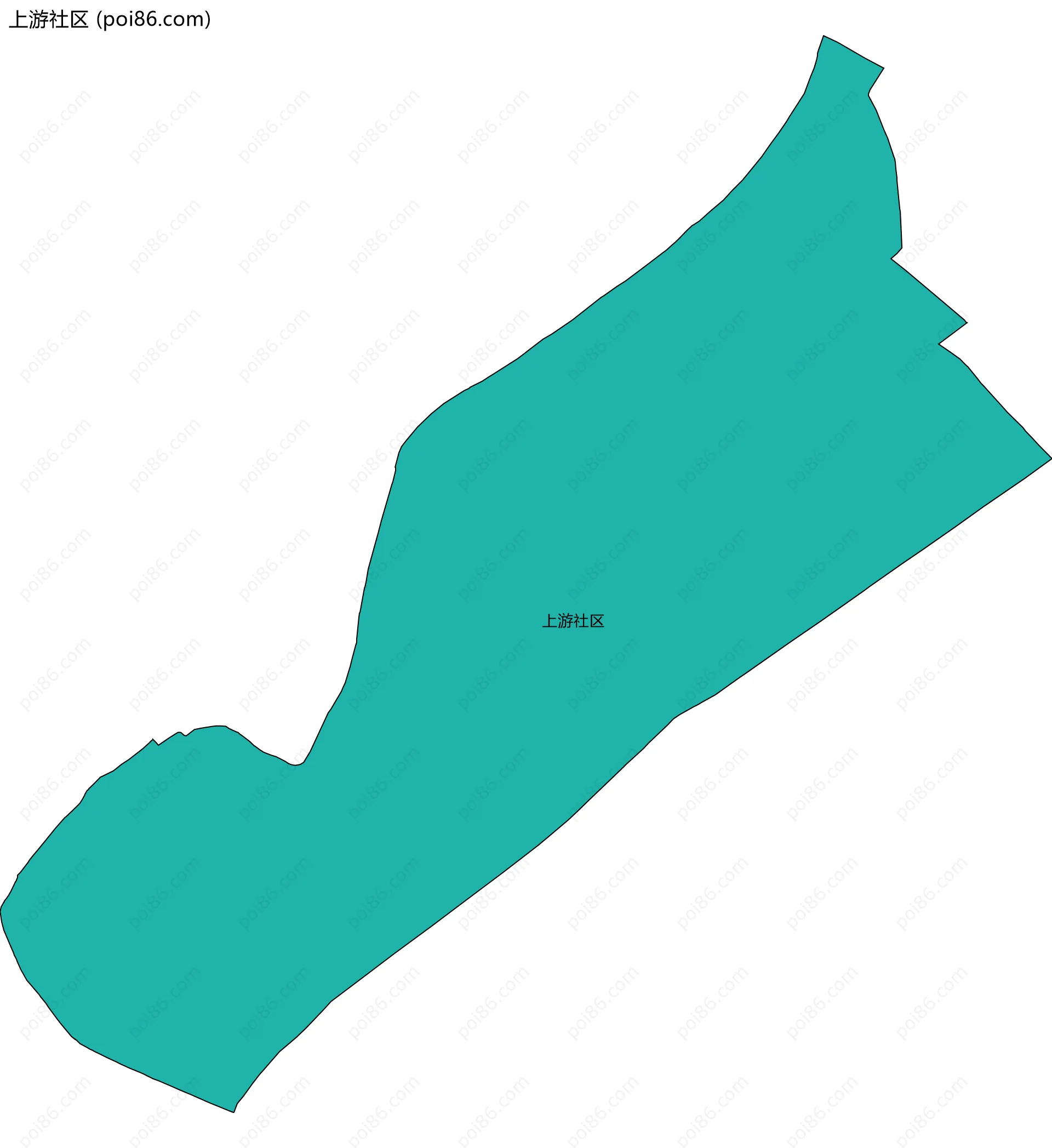上游社区边界地图
