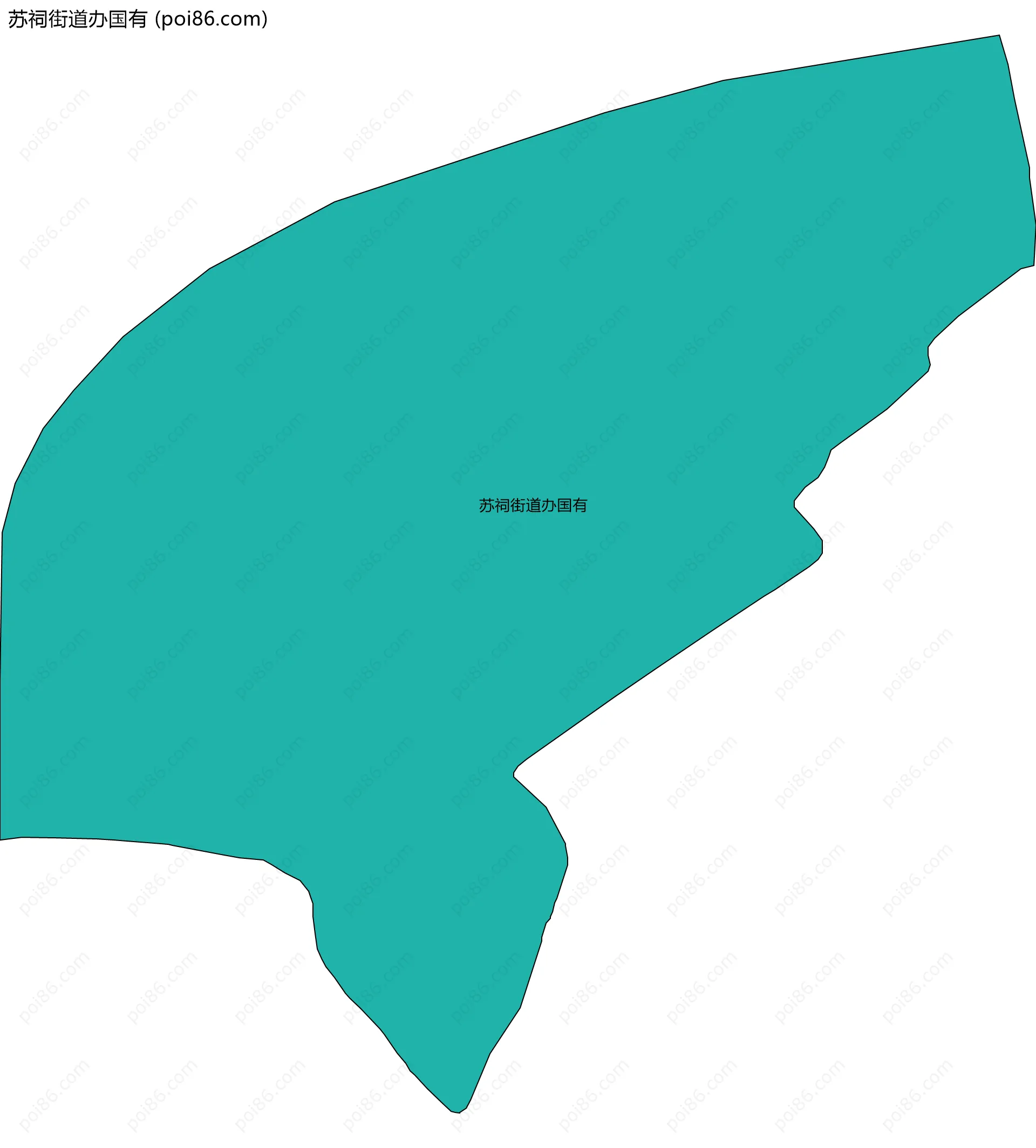 苏祠街道办国有边界地图