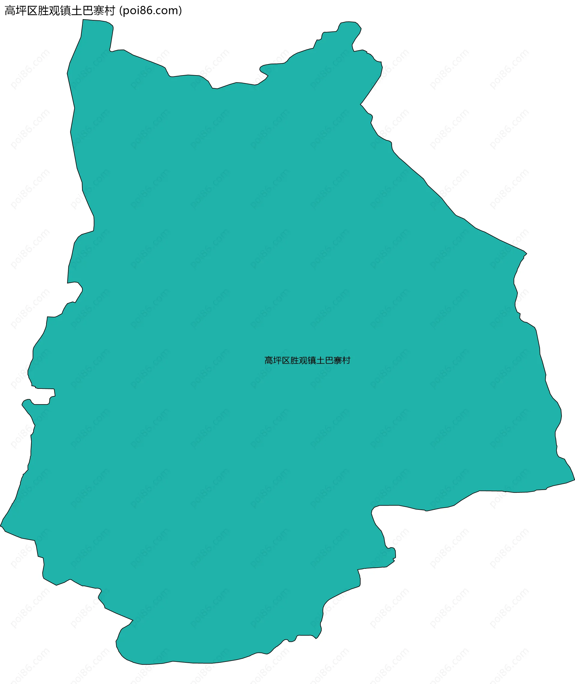 高坪区胜观镇土巴寨村边界地图
