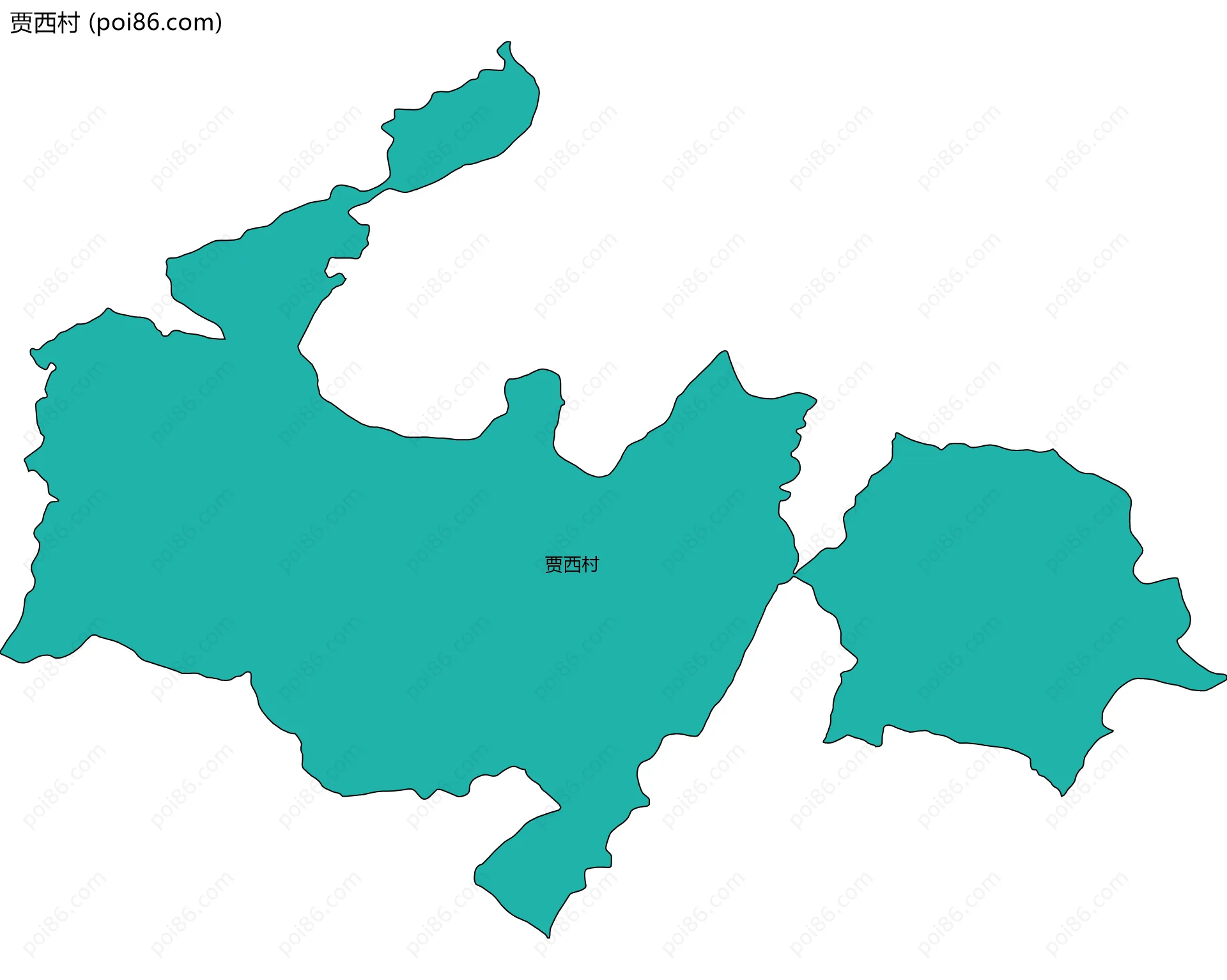 贾西村边界地图