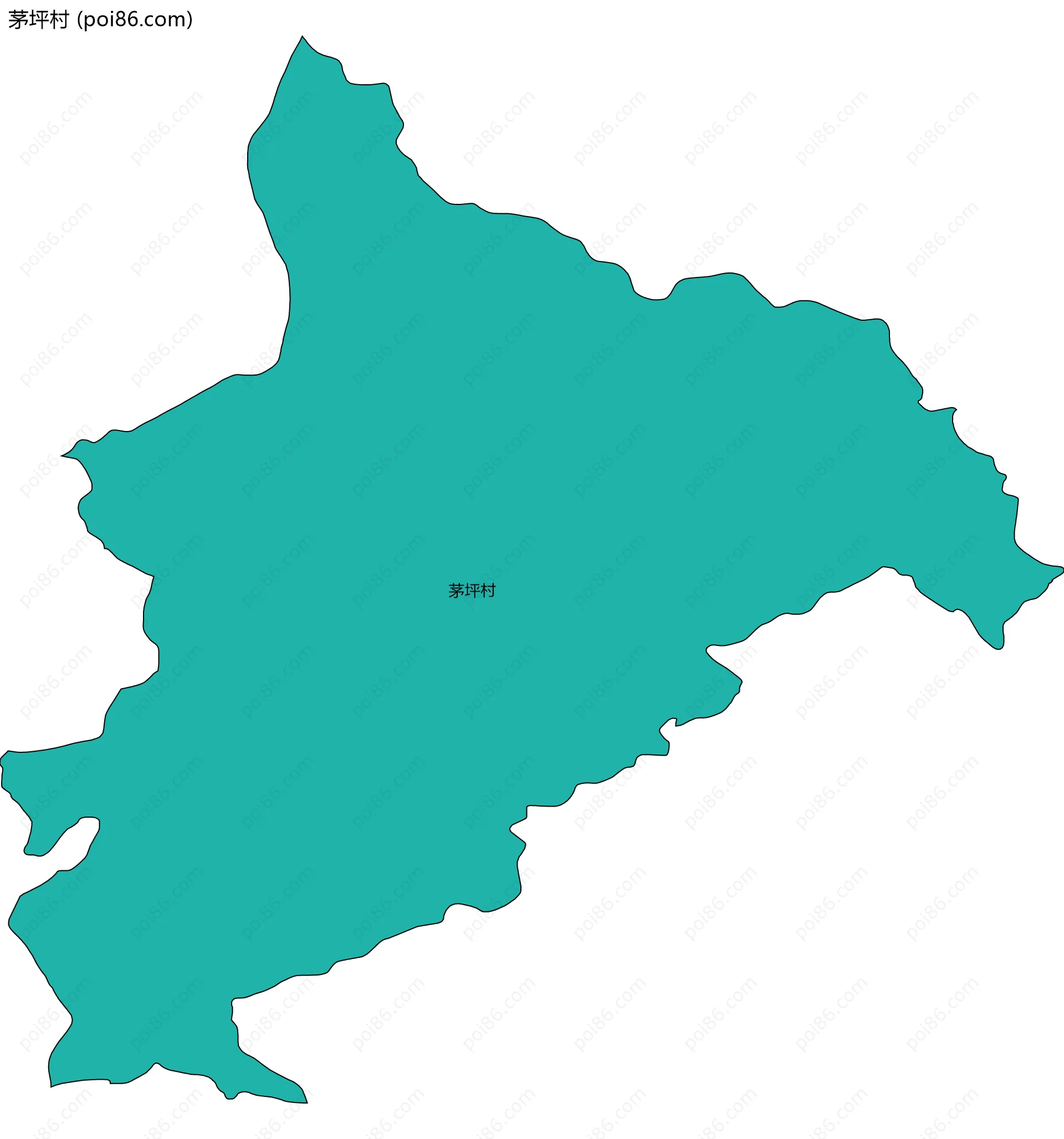 茅坪村边界地图