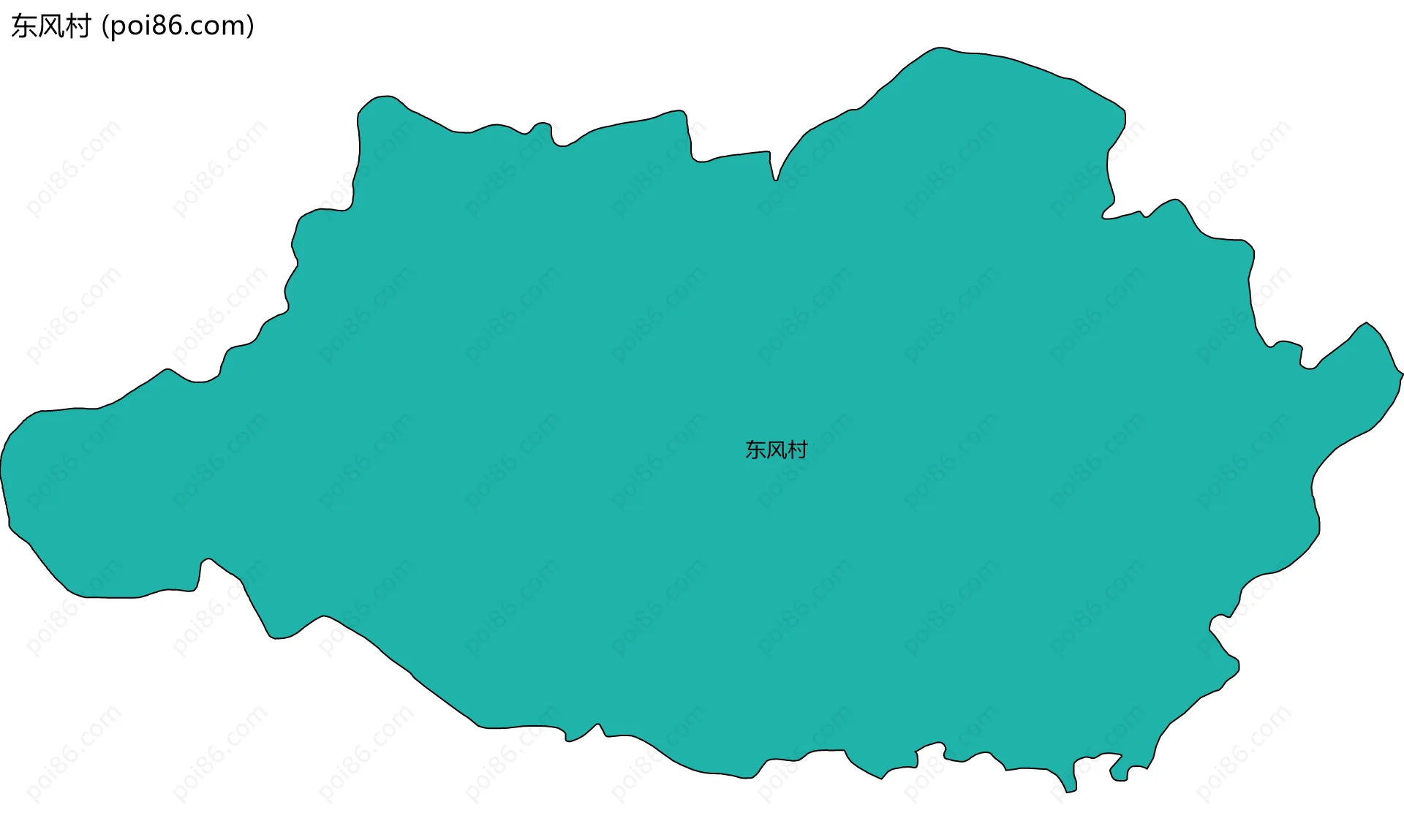 东风村边界地图