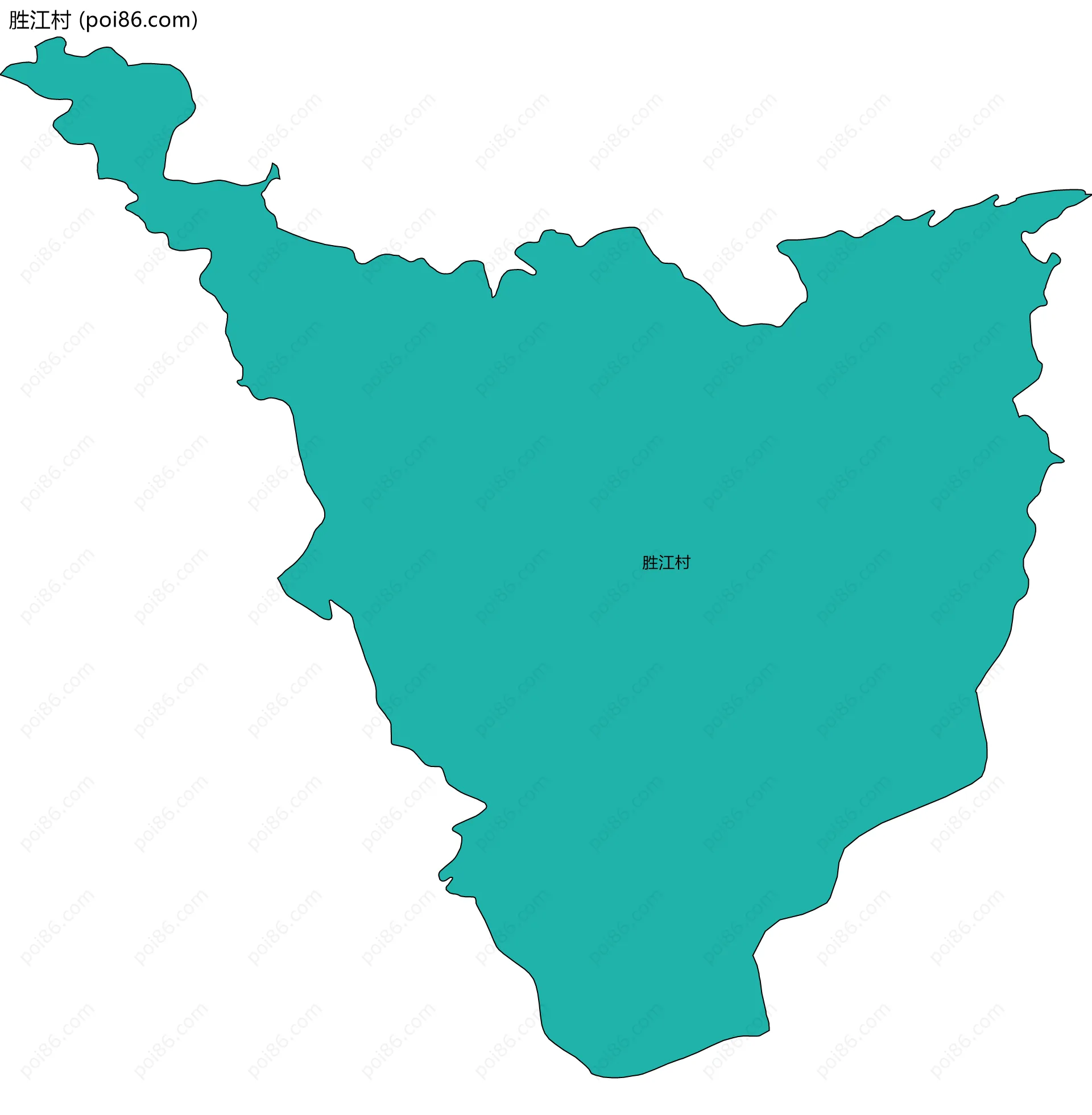 胜江村边界地图