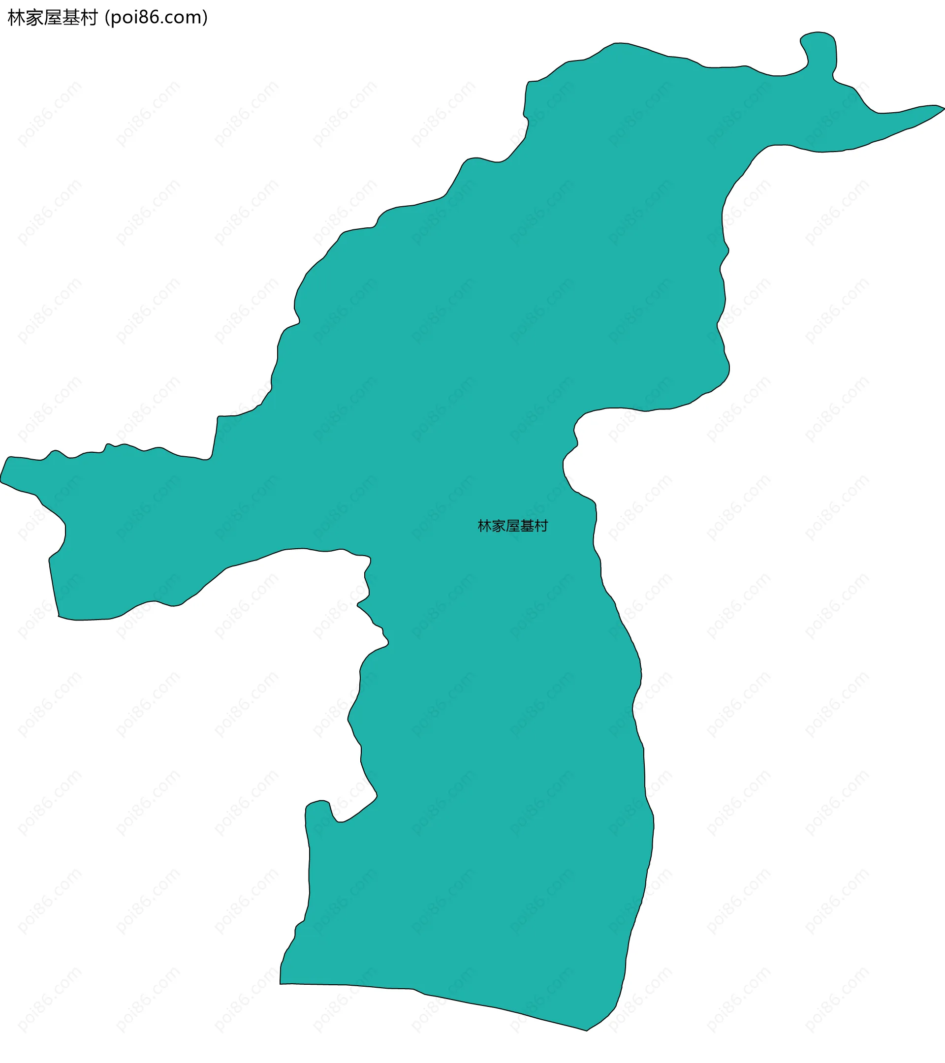 林家屋基村边界地图