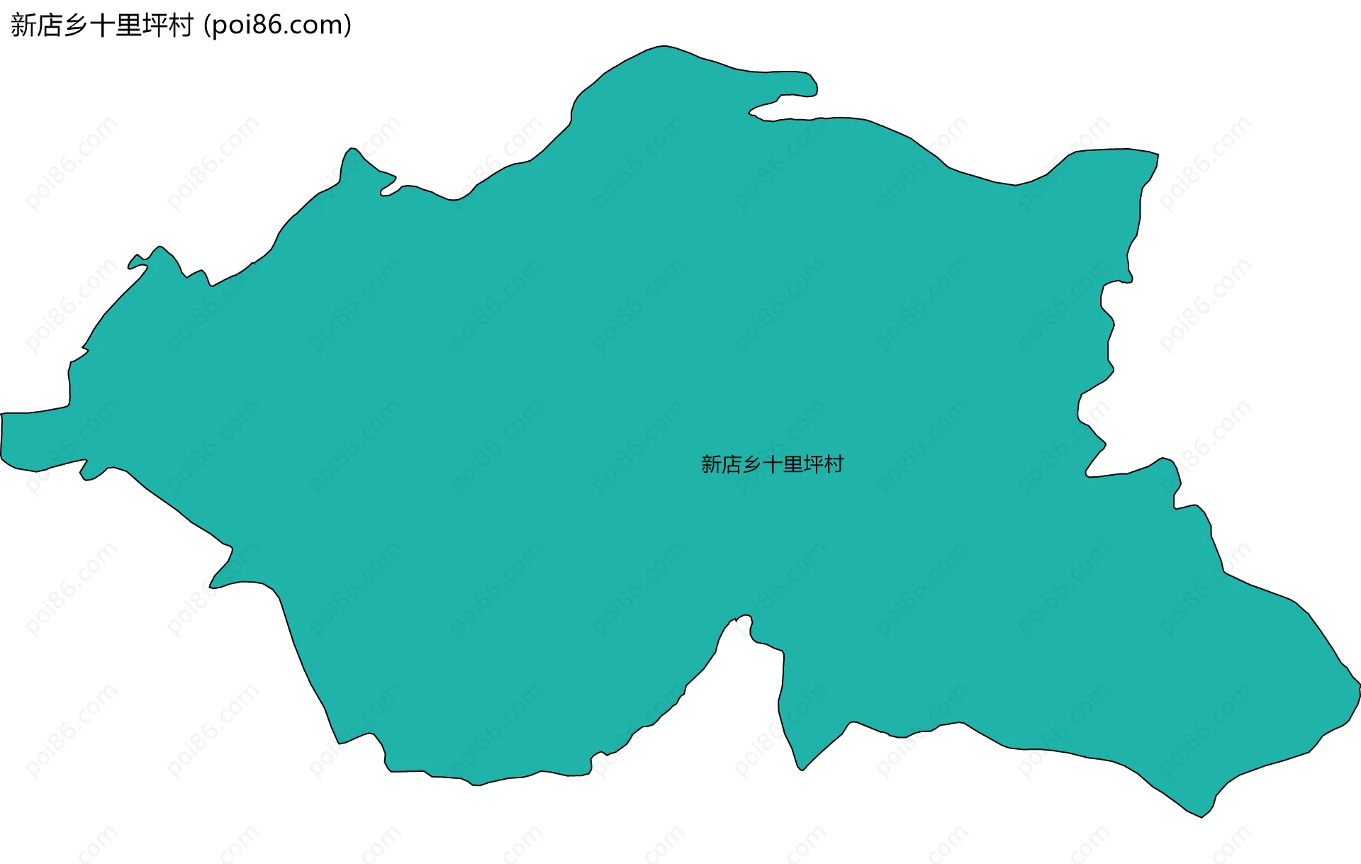 新店乡十里坪村边界地图