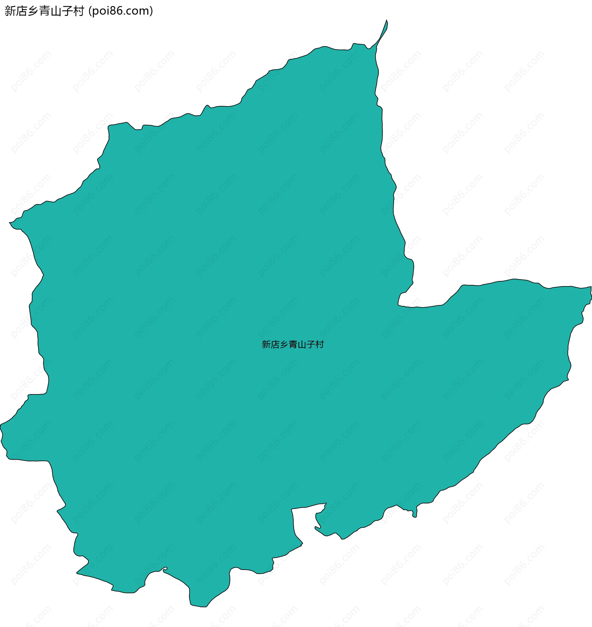 新店乡青山子村边界地图