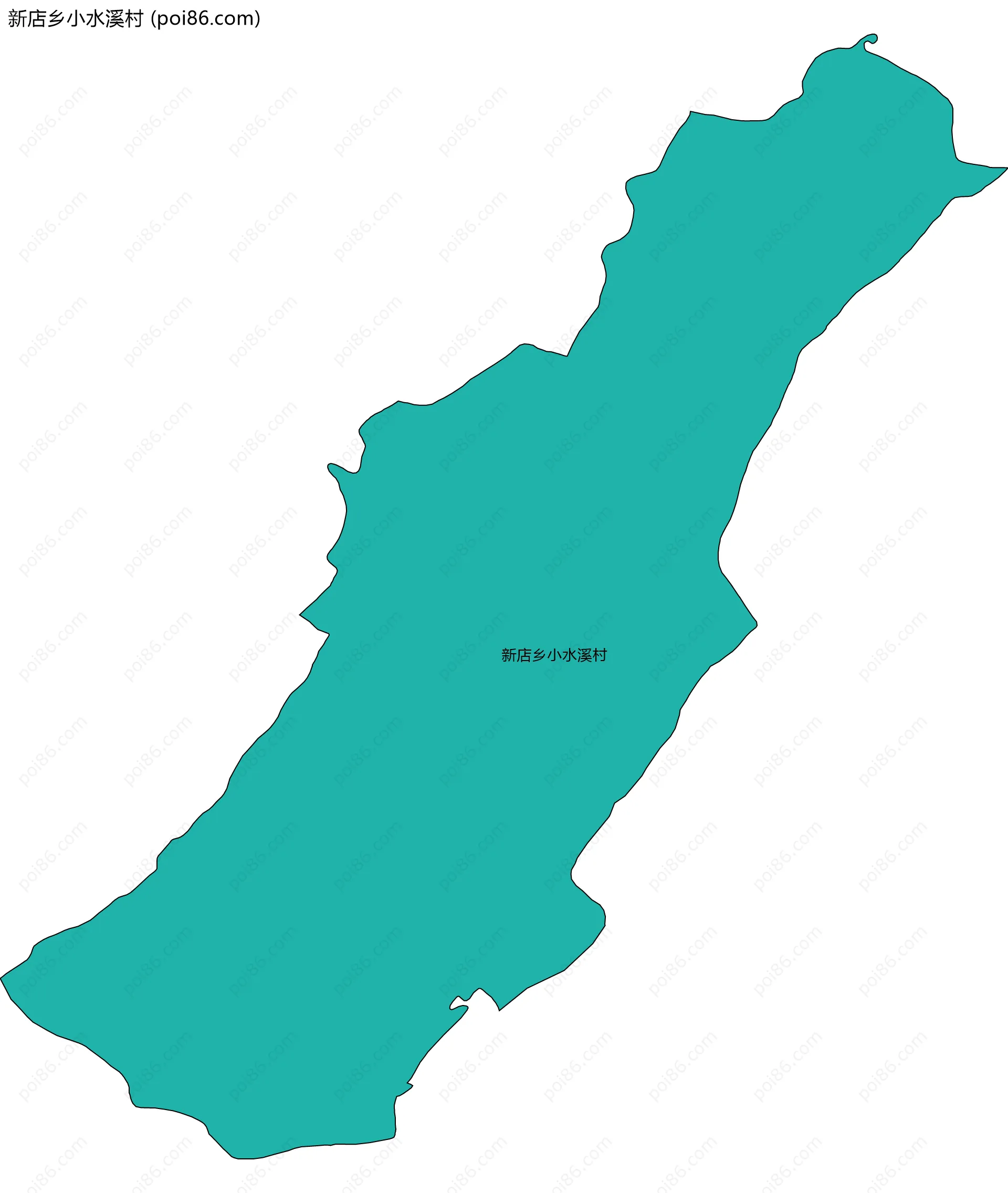 新店乡小水溪村边界地图