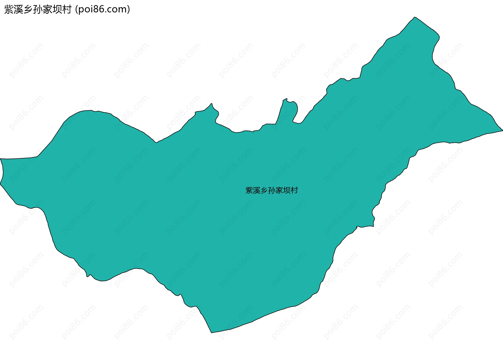 紫溪乡孙家坝村边界地图