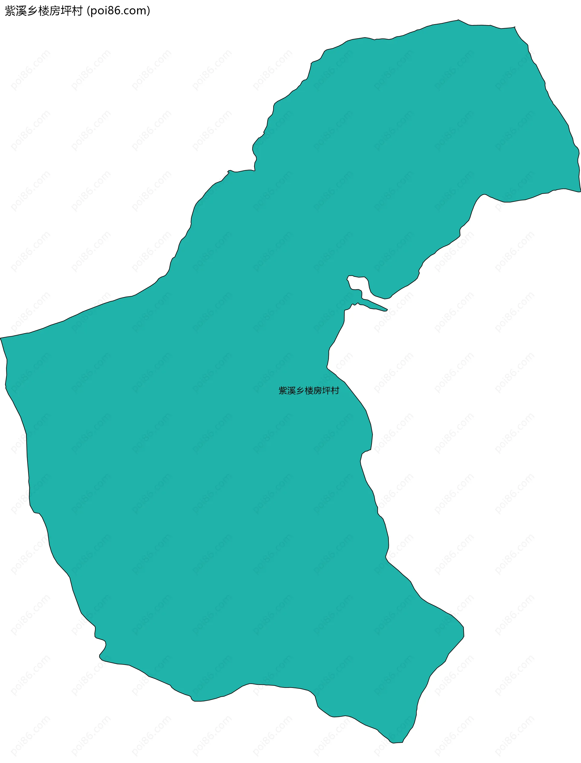 紫溪乡楼房坪村边界地图