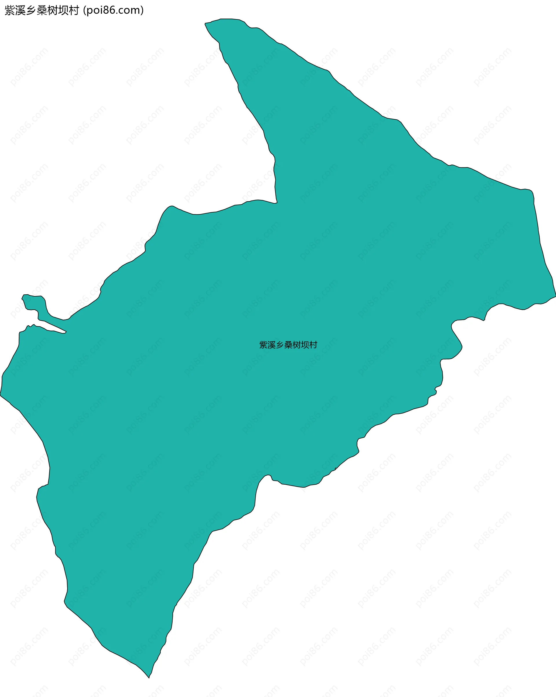 紫溪乡桑树坝村边界地图