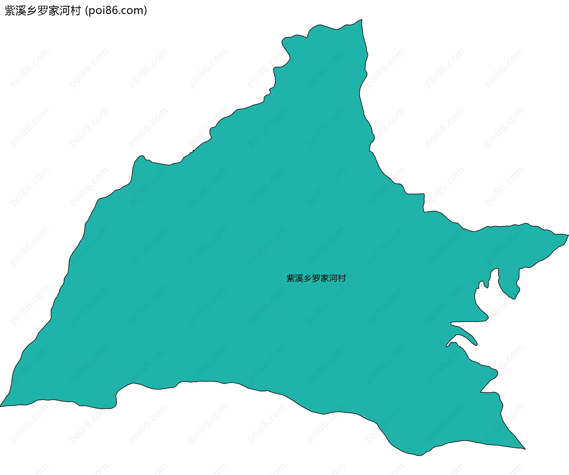 紫溪乡罗家河村边界地图
