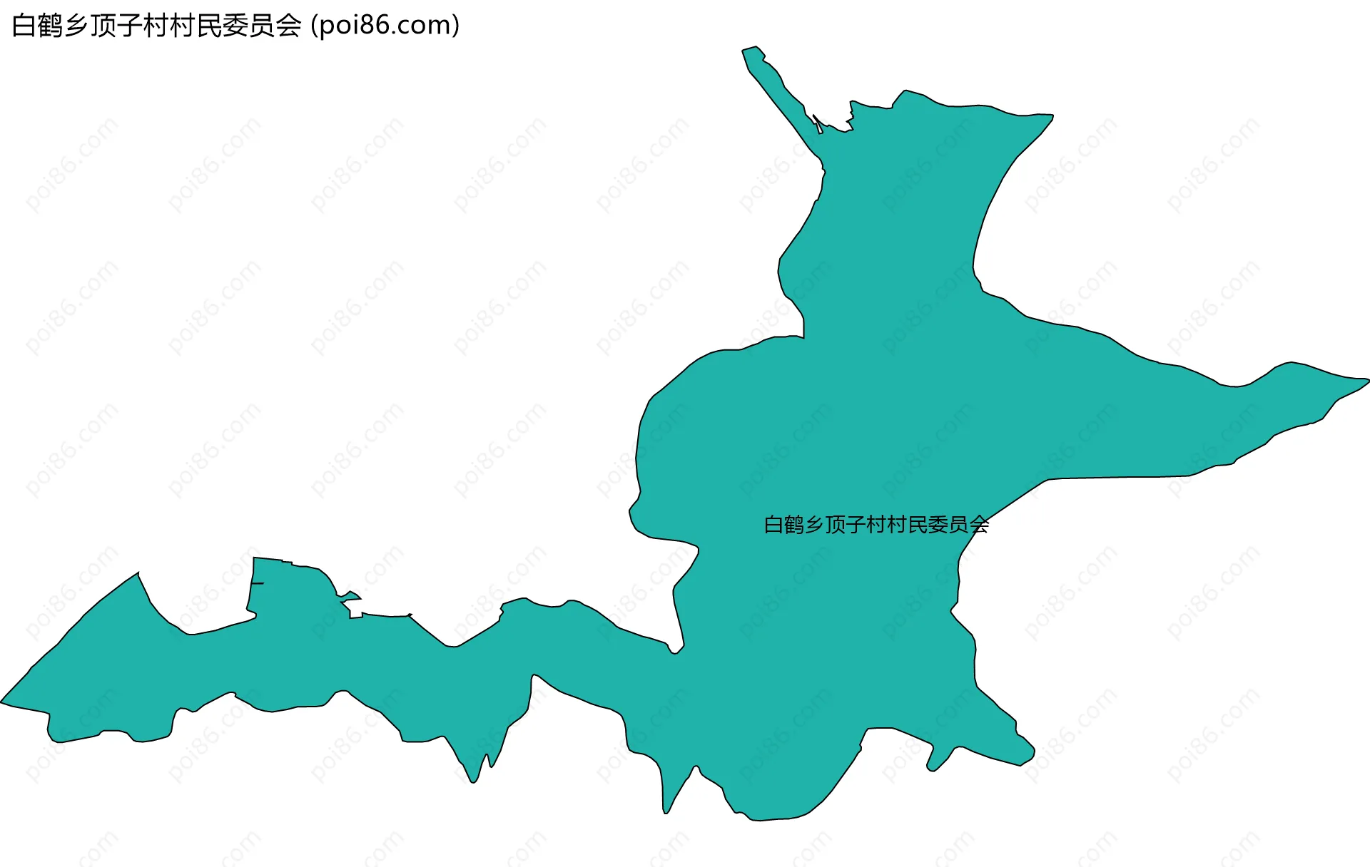 白鹤乡顶子村村民委员会边界地图