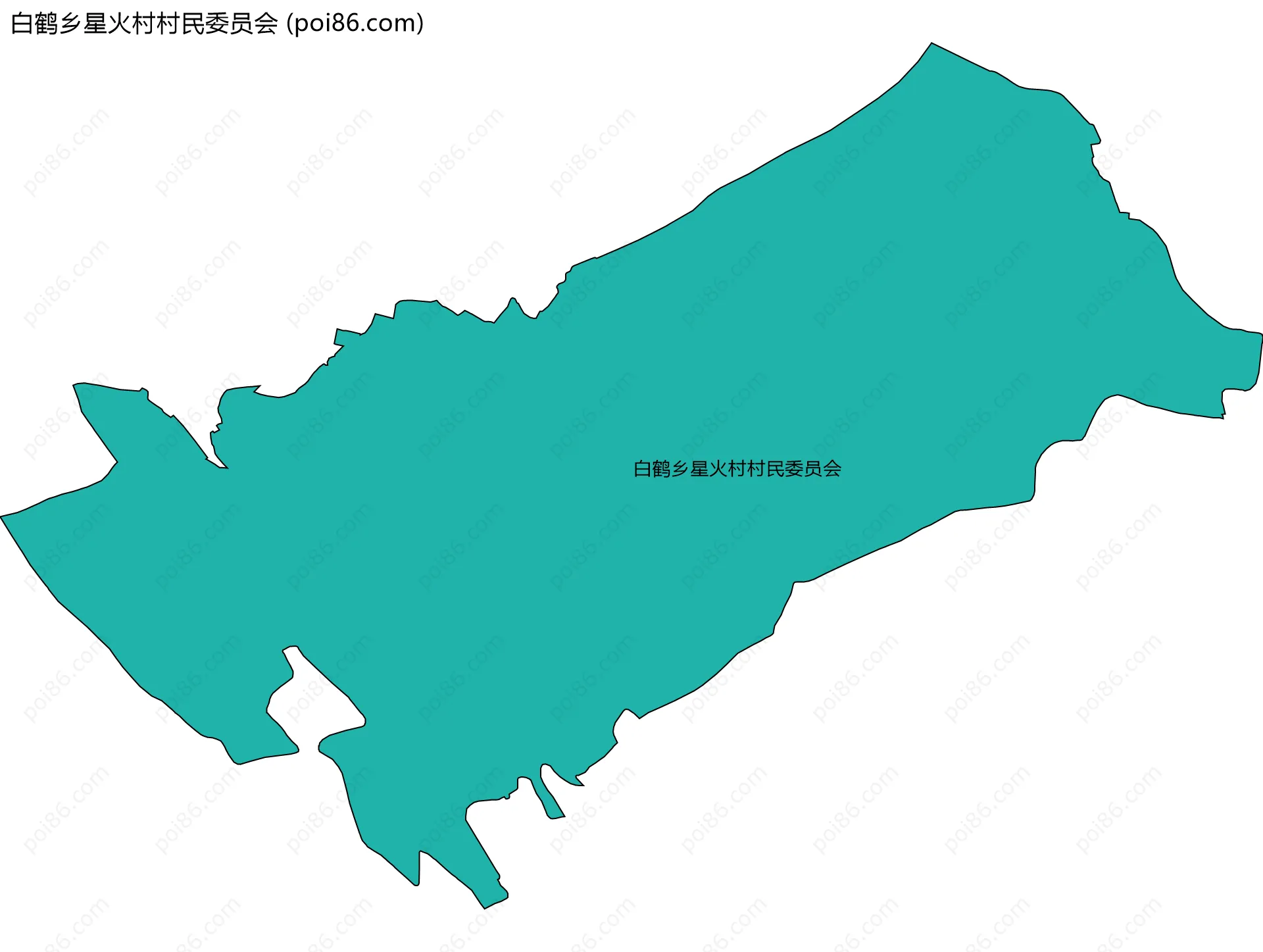 白鹤乡星火村村民委员会边界地图