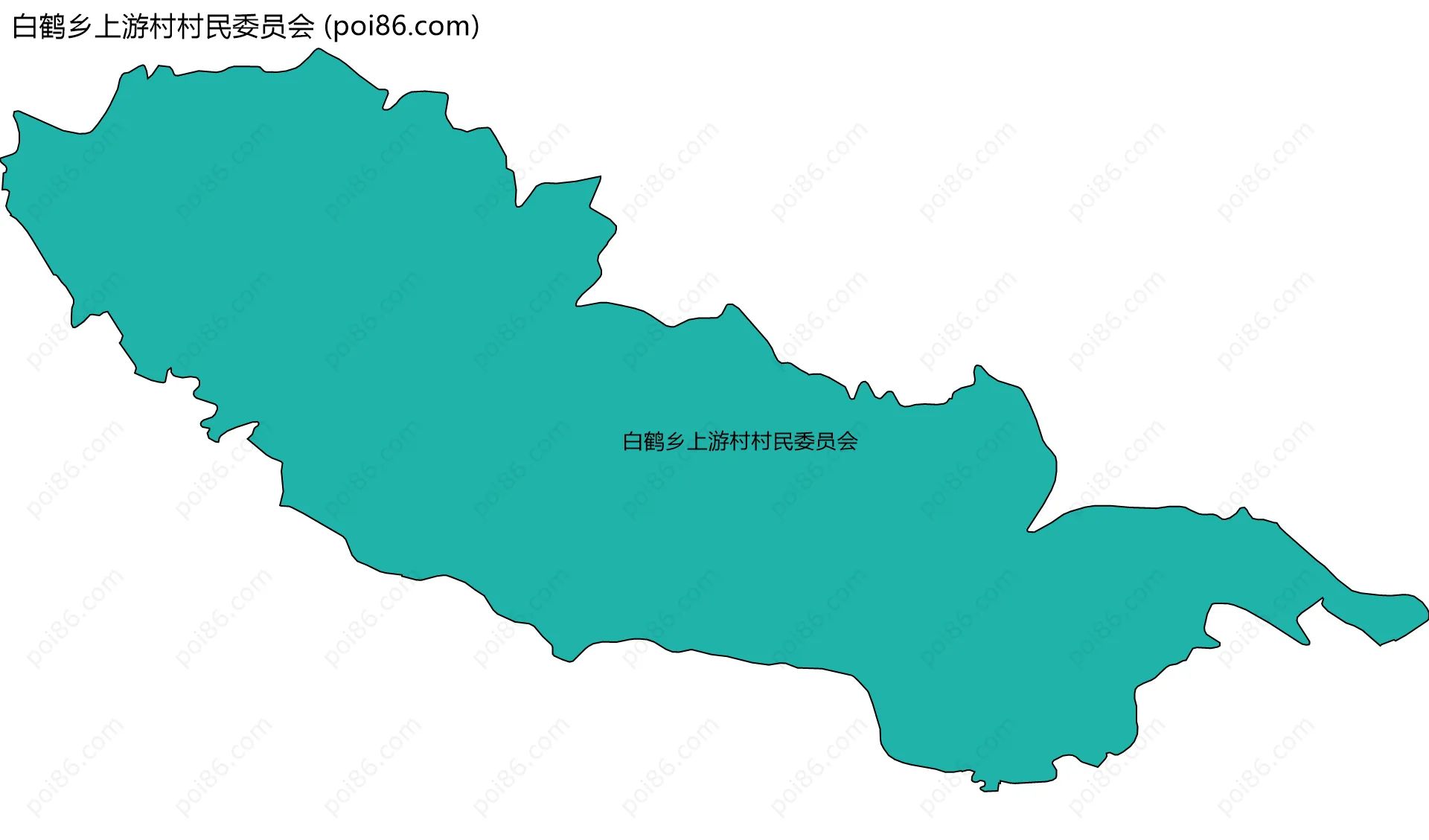 白鹤乡上游村村民委员会边界地图