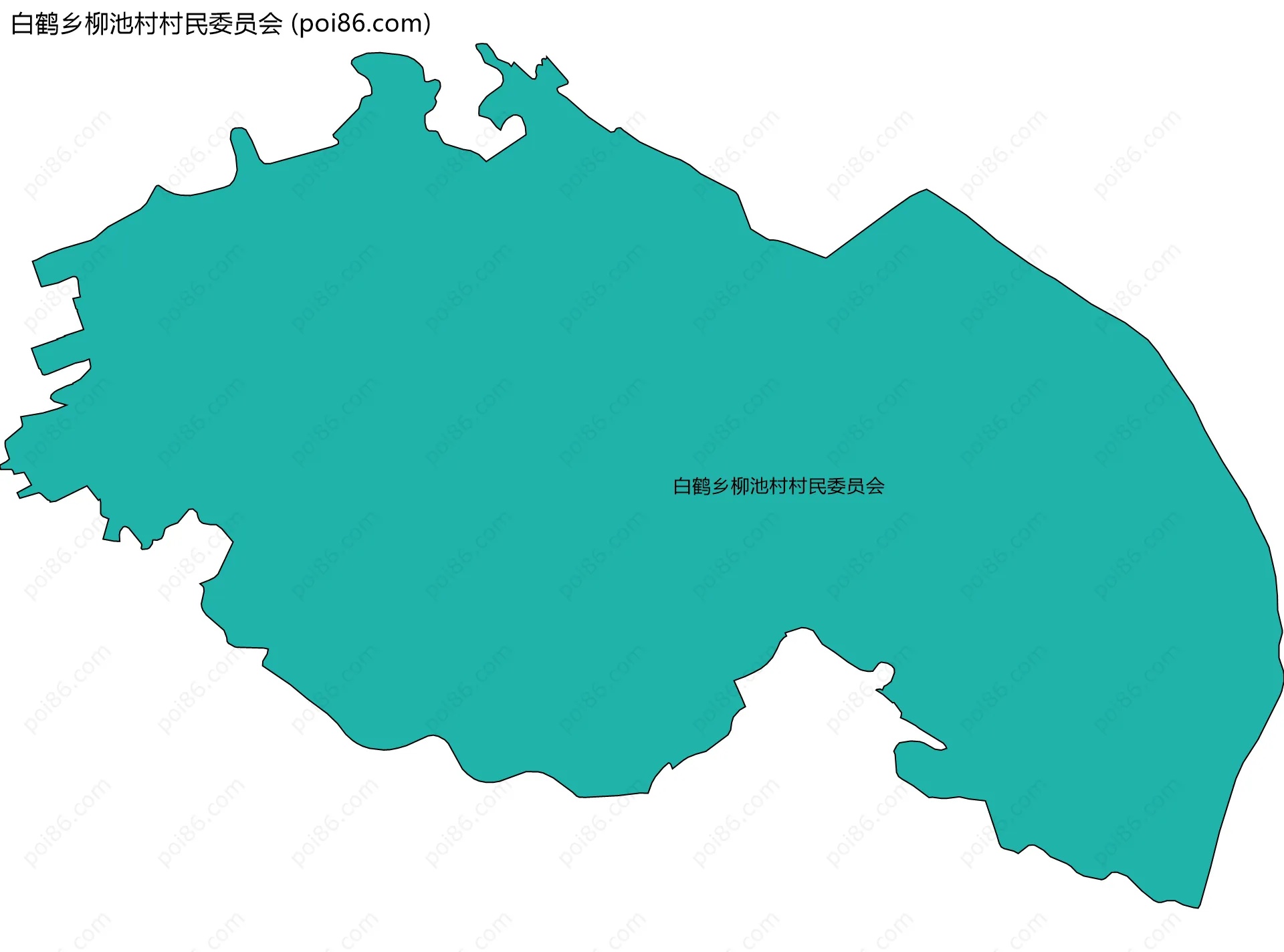 白鹤乡柳池村村民委员会边界地图