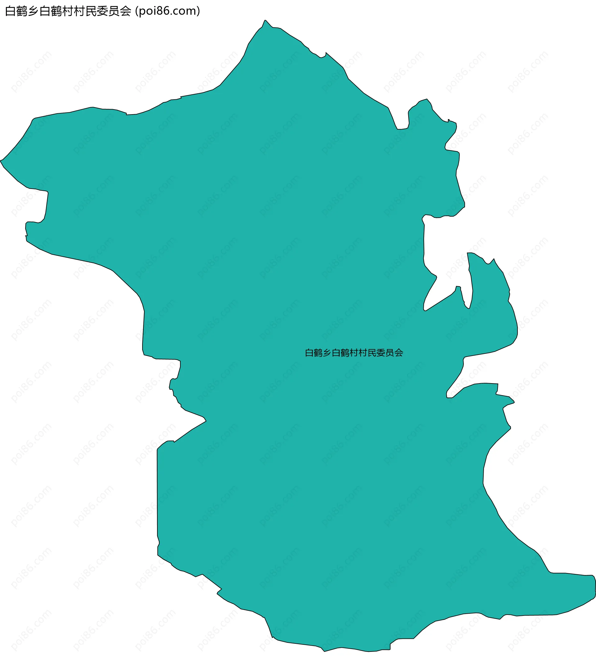 白鹤乡白鹤村村民委员会边界地图