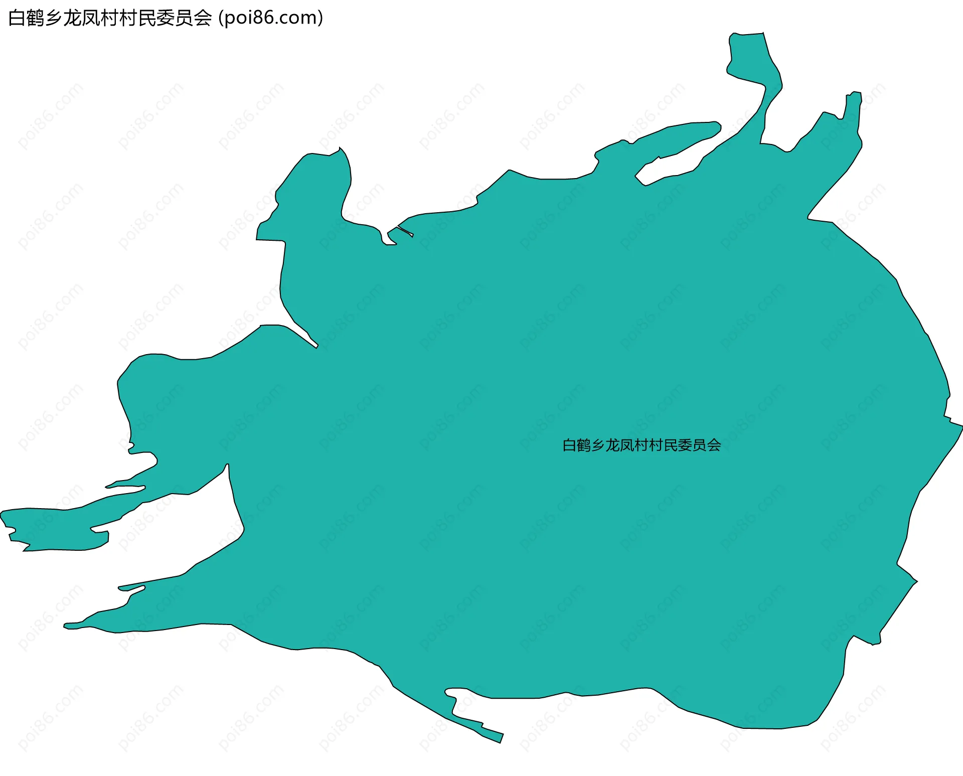 白鹤乡龙凤村村民委员会边界地图
