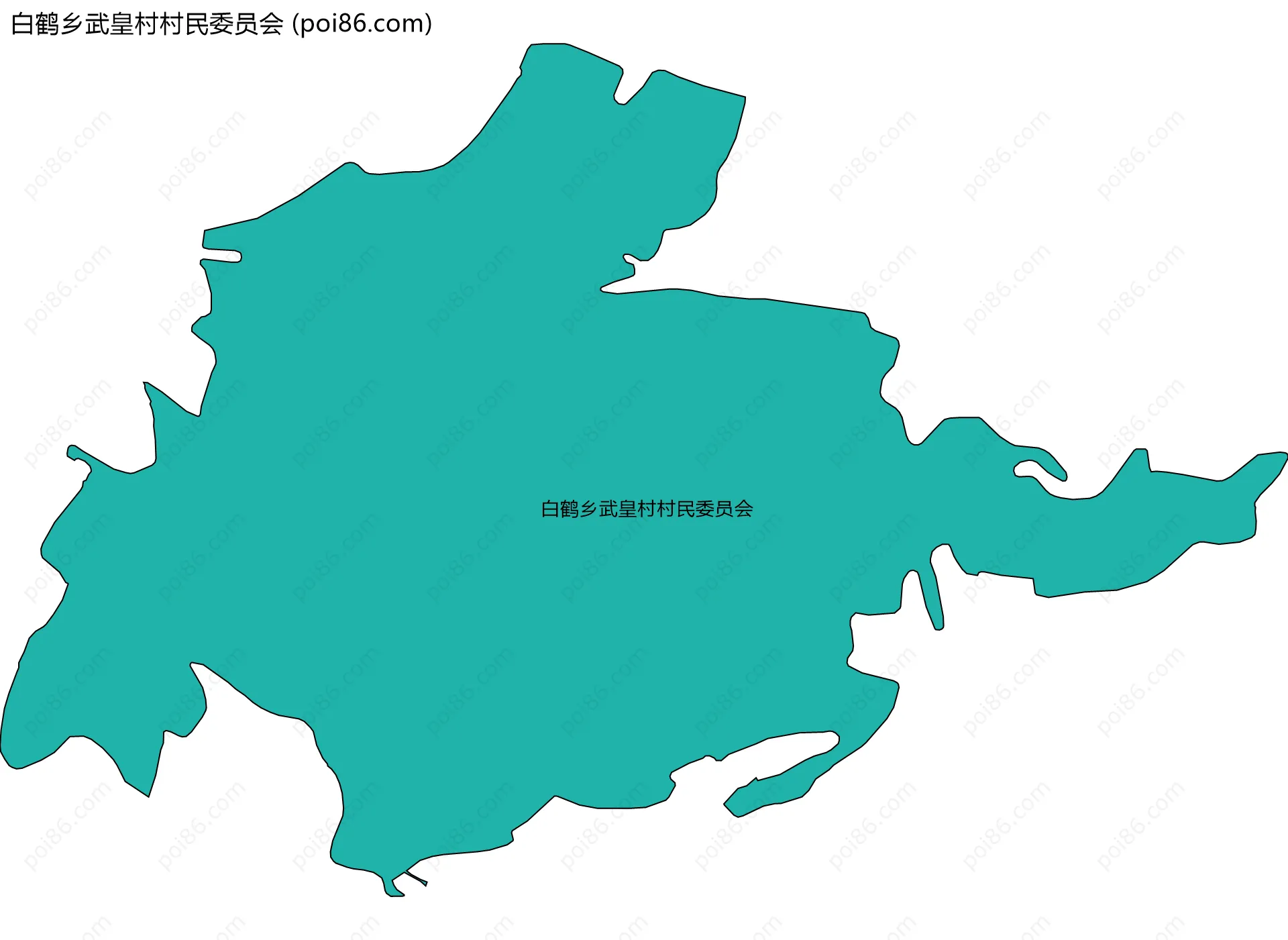 白鹤乡武皇村村民委员会边界地图