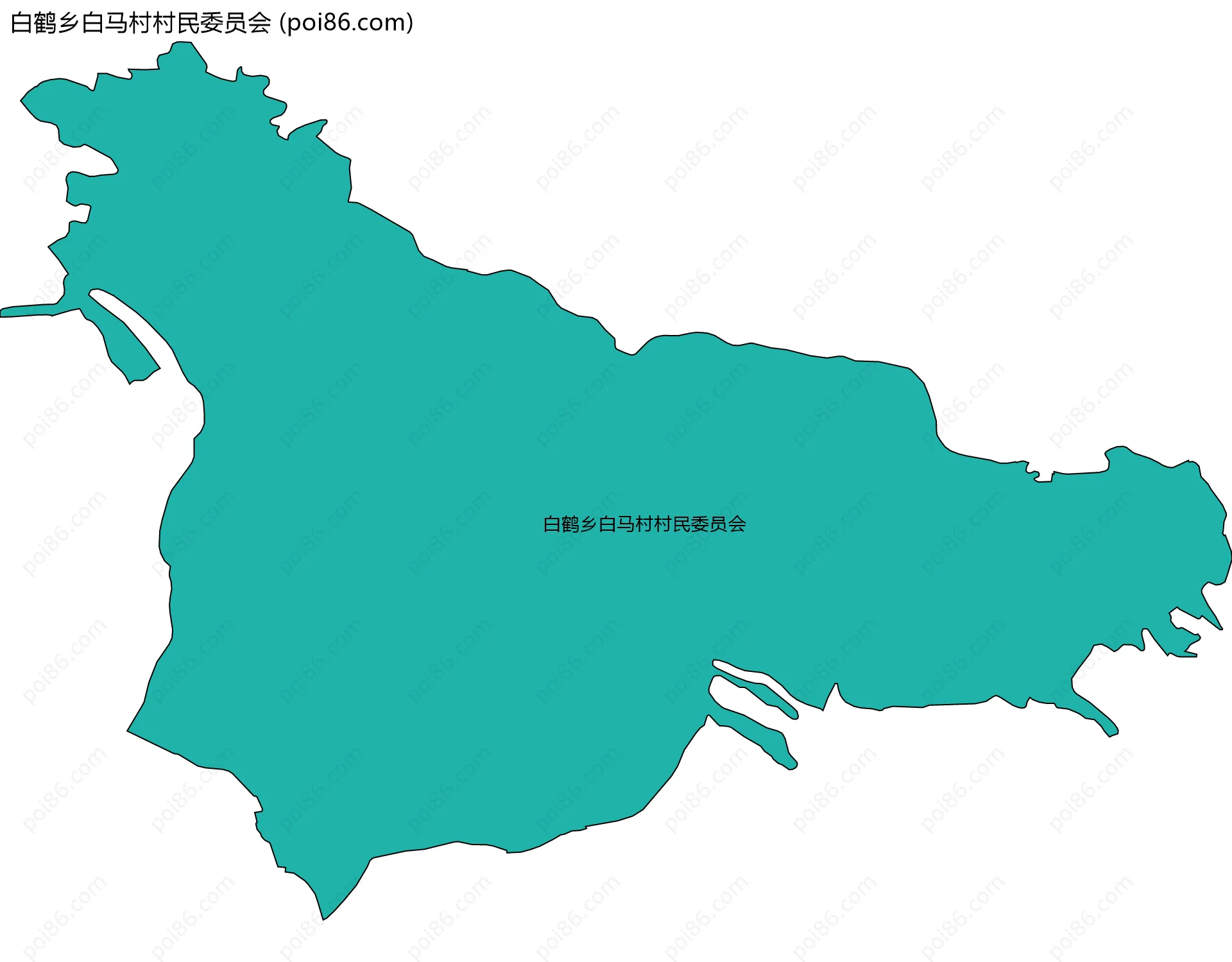 白鹤乡白马村村民委员会边界地图