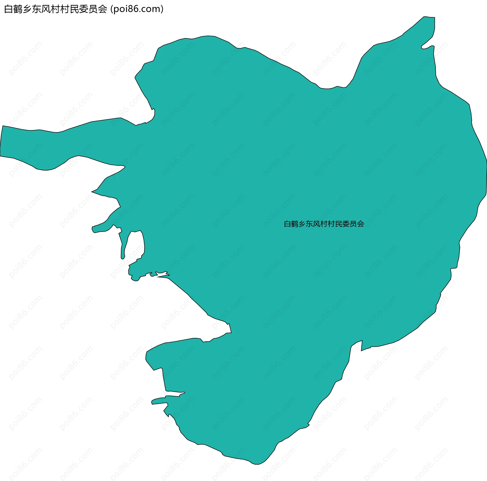 白鹤乡东风村村民委员会边界地图