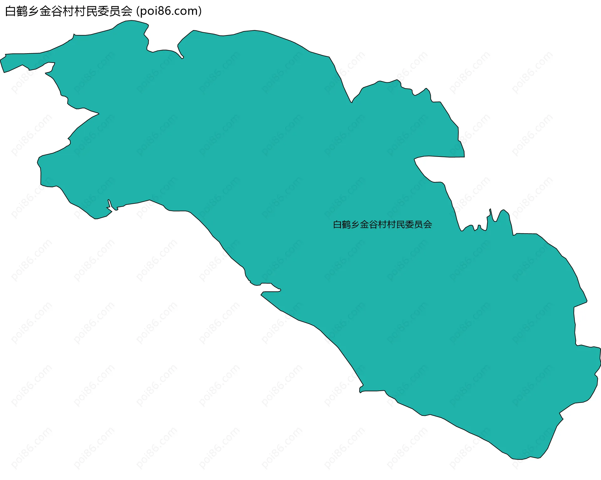 白鹤乡金谷村村民委员会边界地图