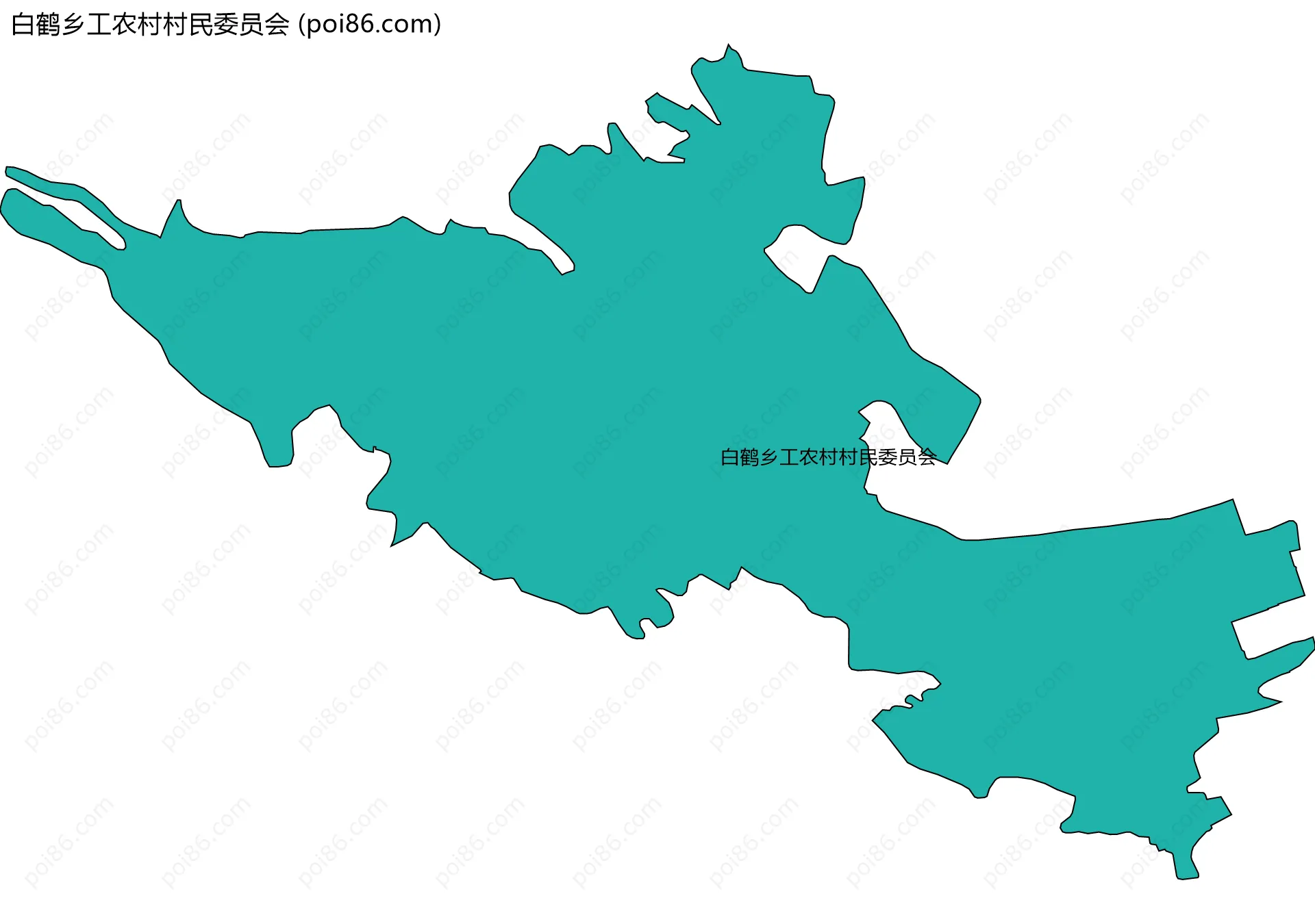 白鹤乡工农村村民委员会边界地图