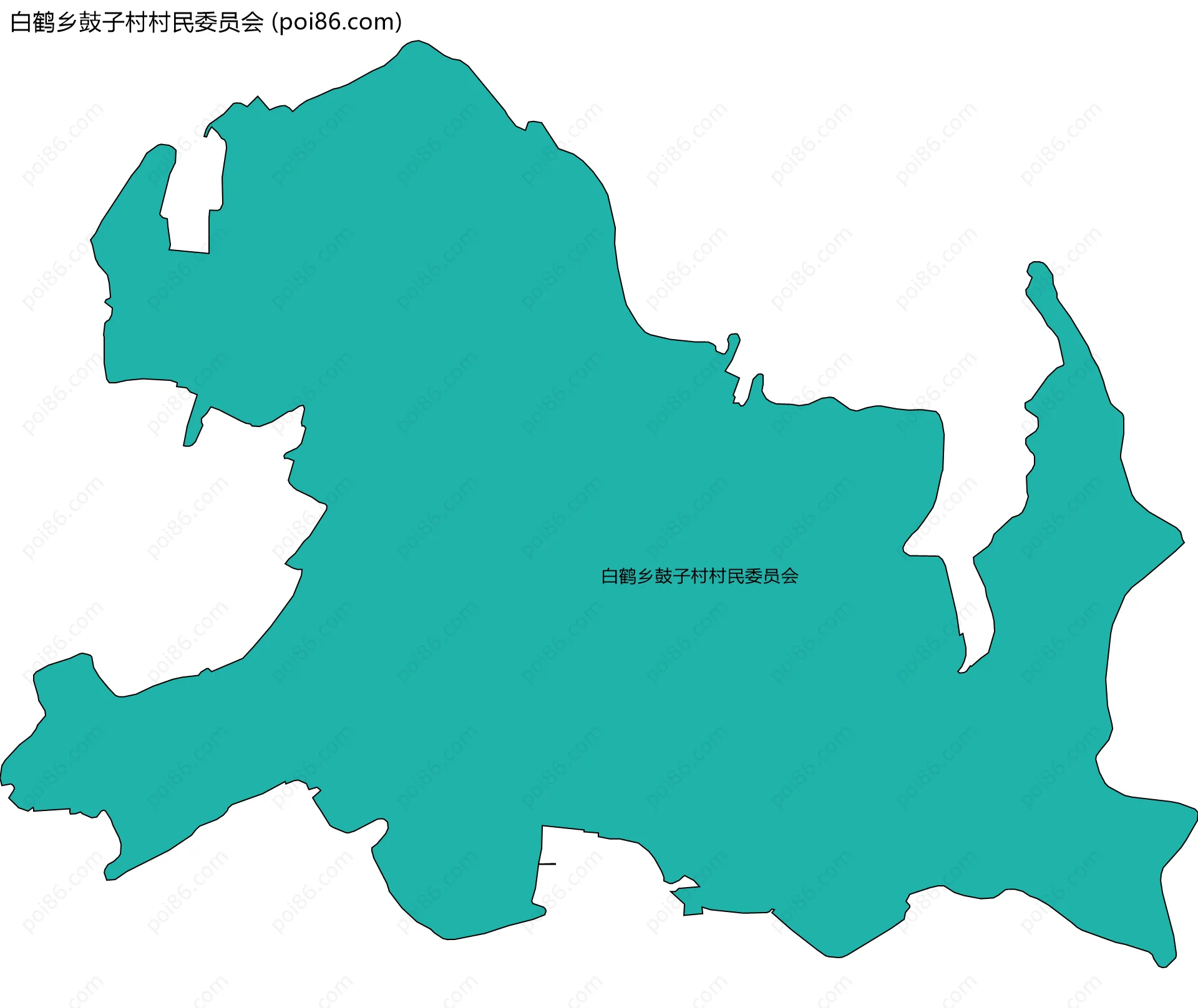 白鹤乡鼓子村村民委员会边界地图