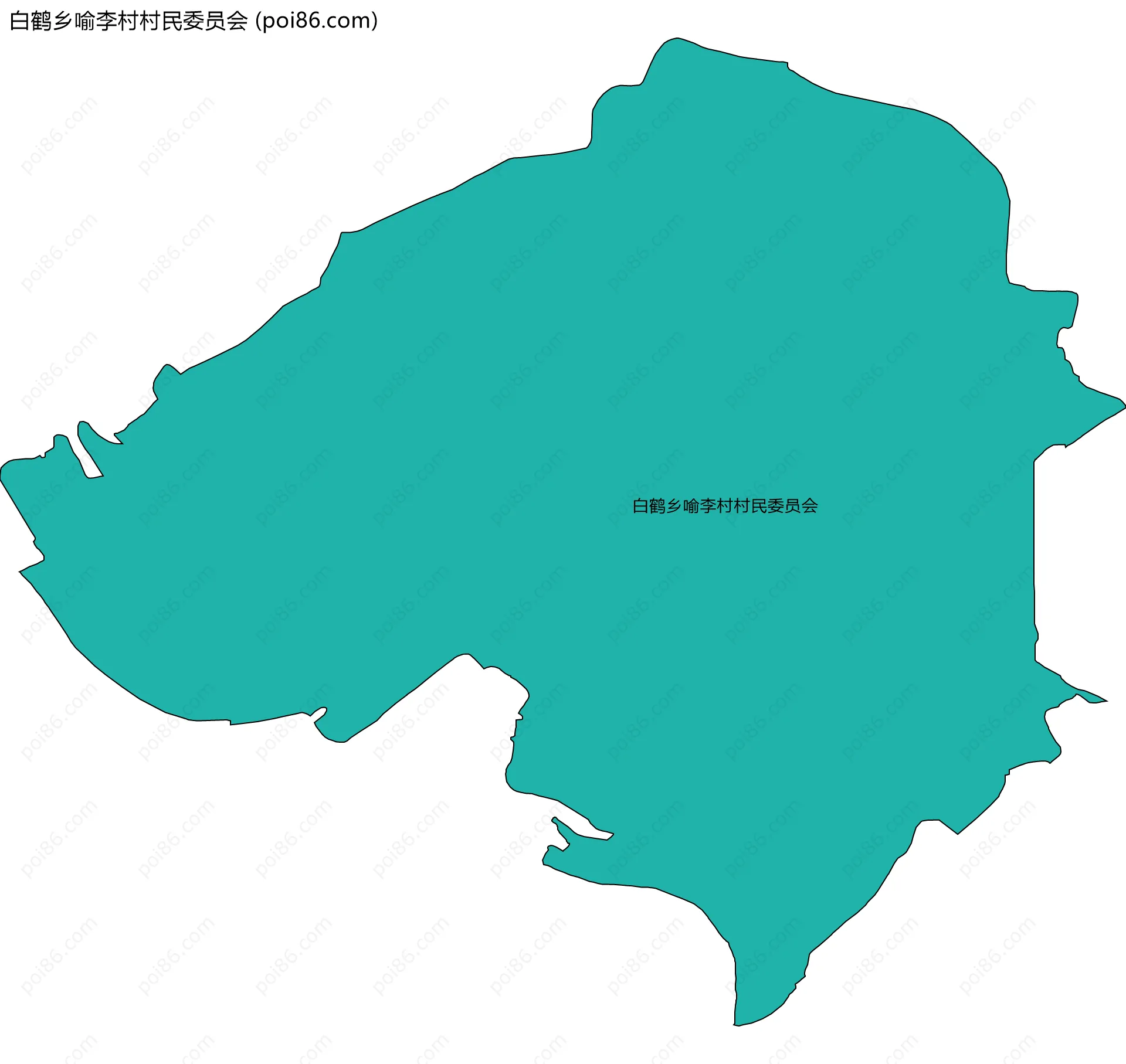 白鹤乡喻李村村民委员会边界地图