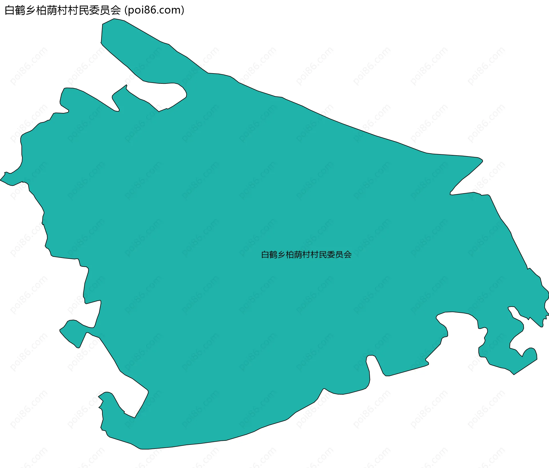 白鹤乡柏荫村村民委员会边界地图