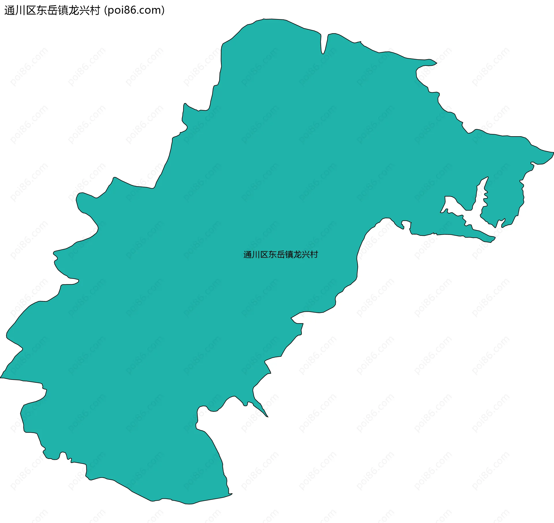 通川区东岳镇龙兴村边界地图