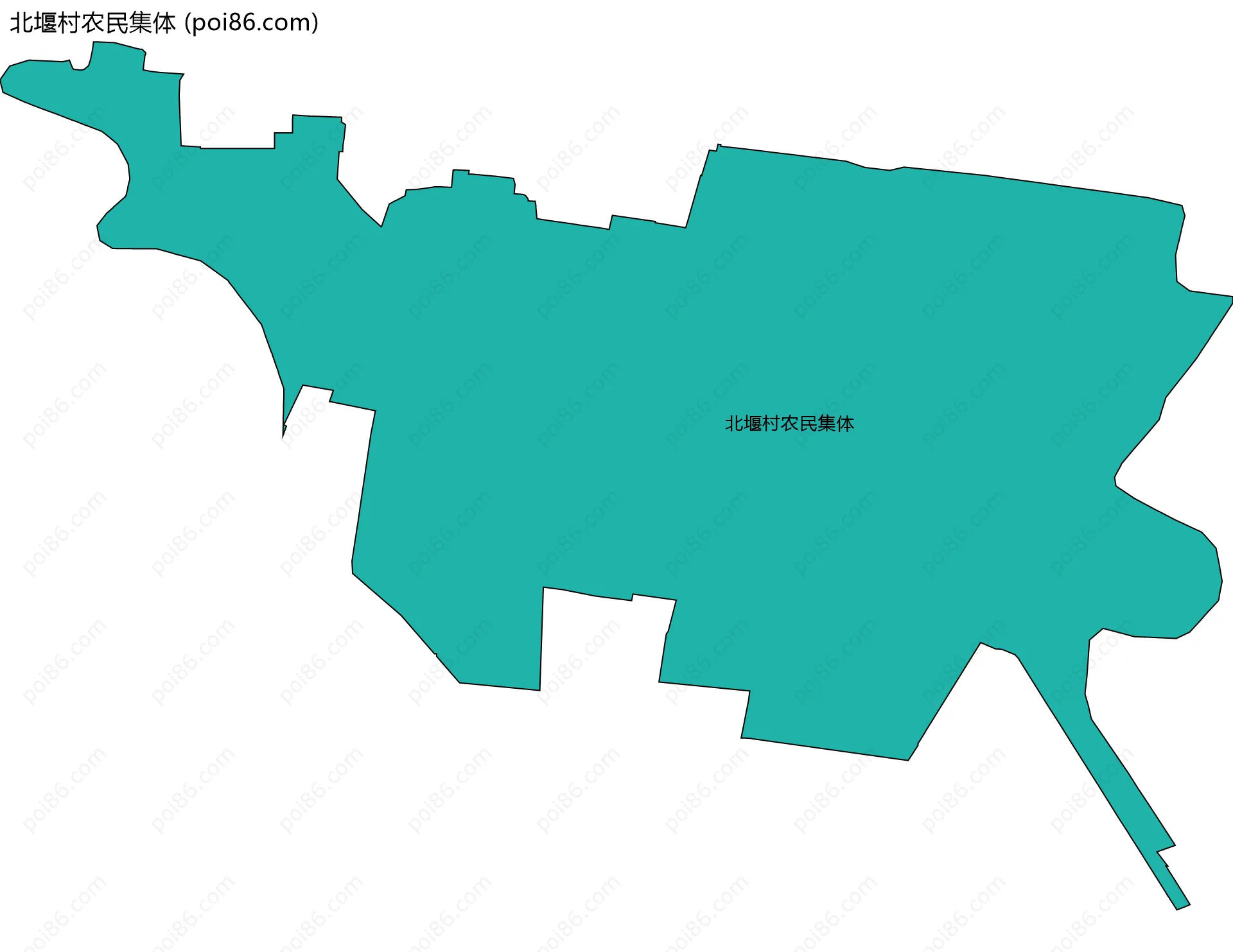 北堰村农民集体边界地图