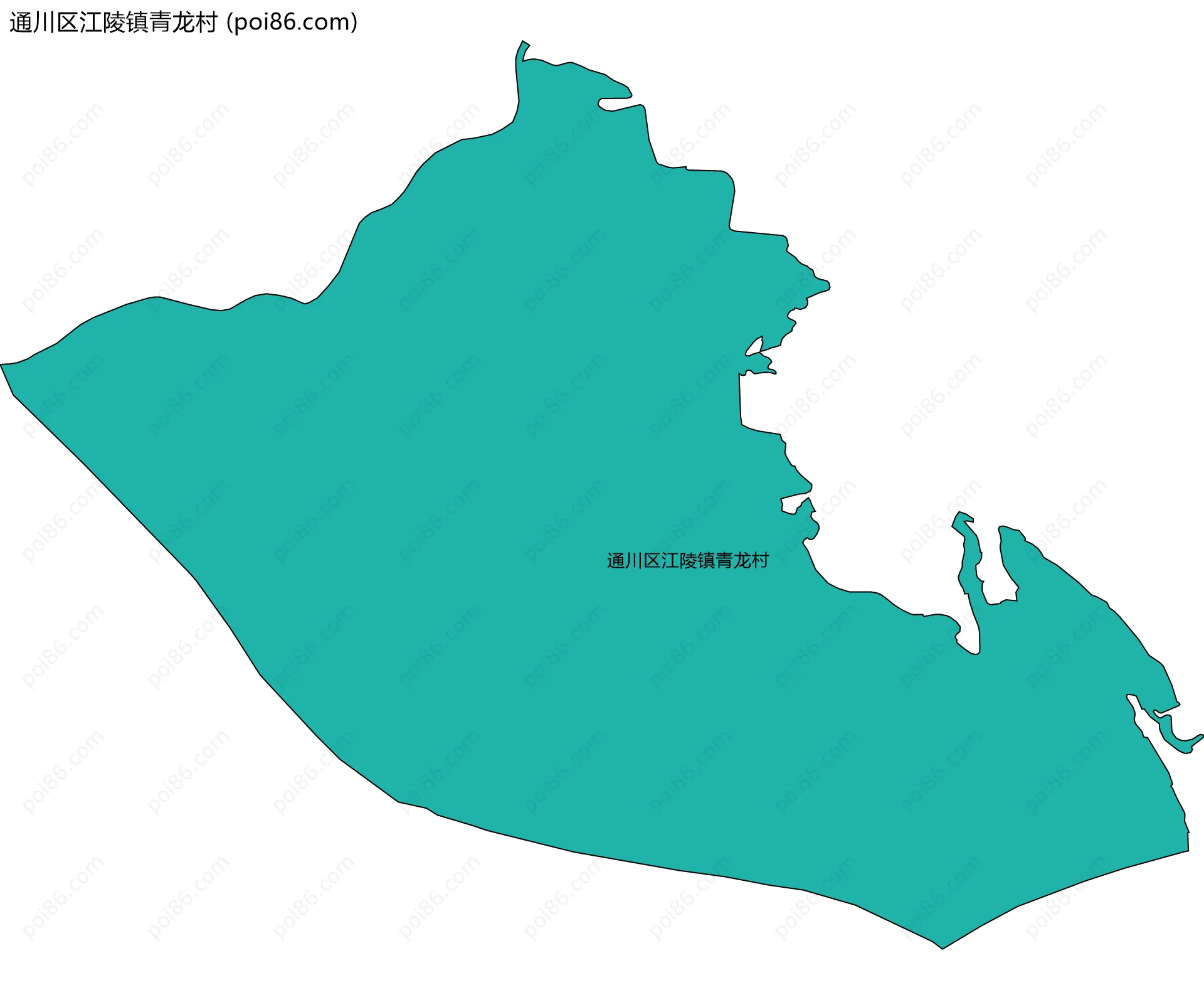 通川区江陵镇青龙村边界地图