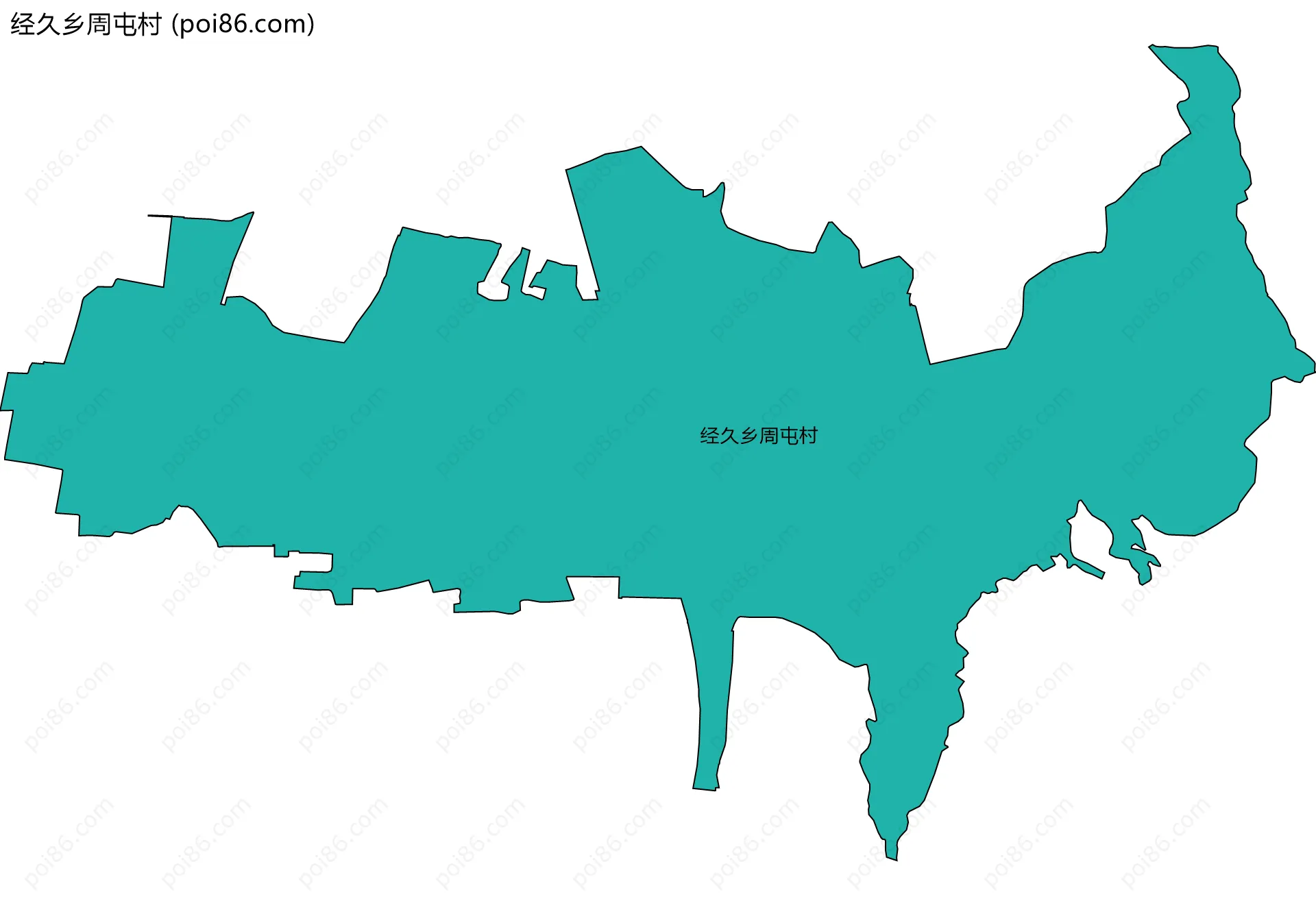 经久乡周屯村边界地图