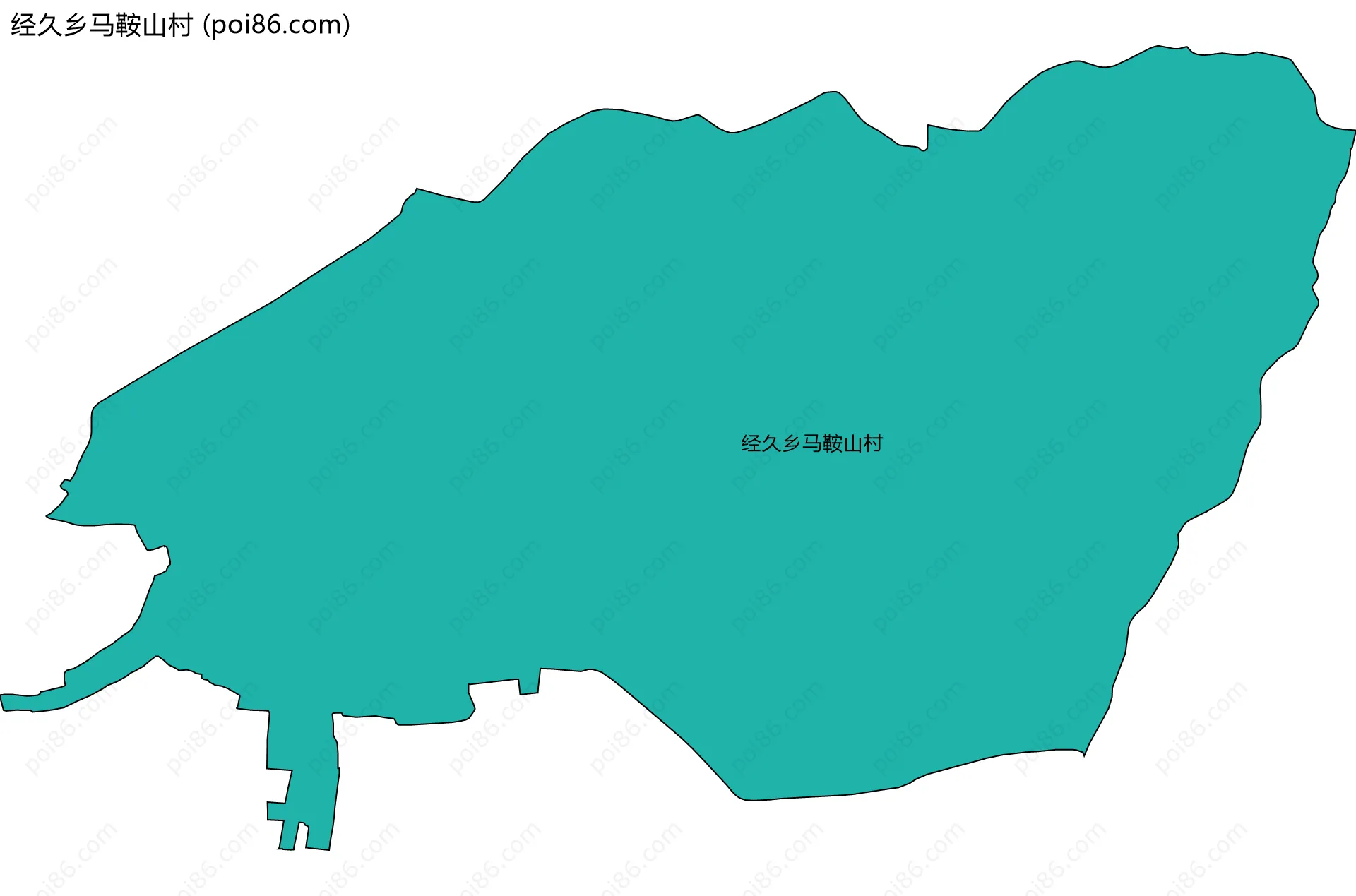 经久乡马鞍山村边界地图