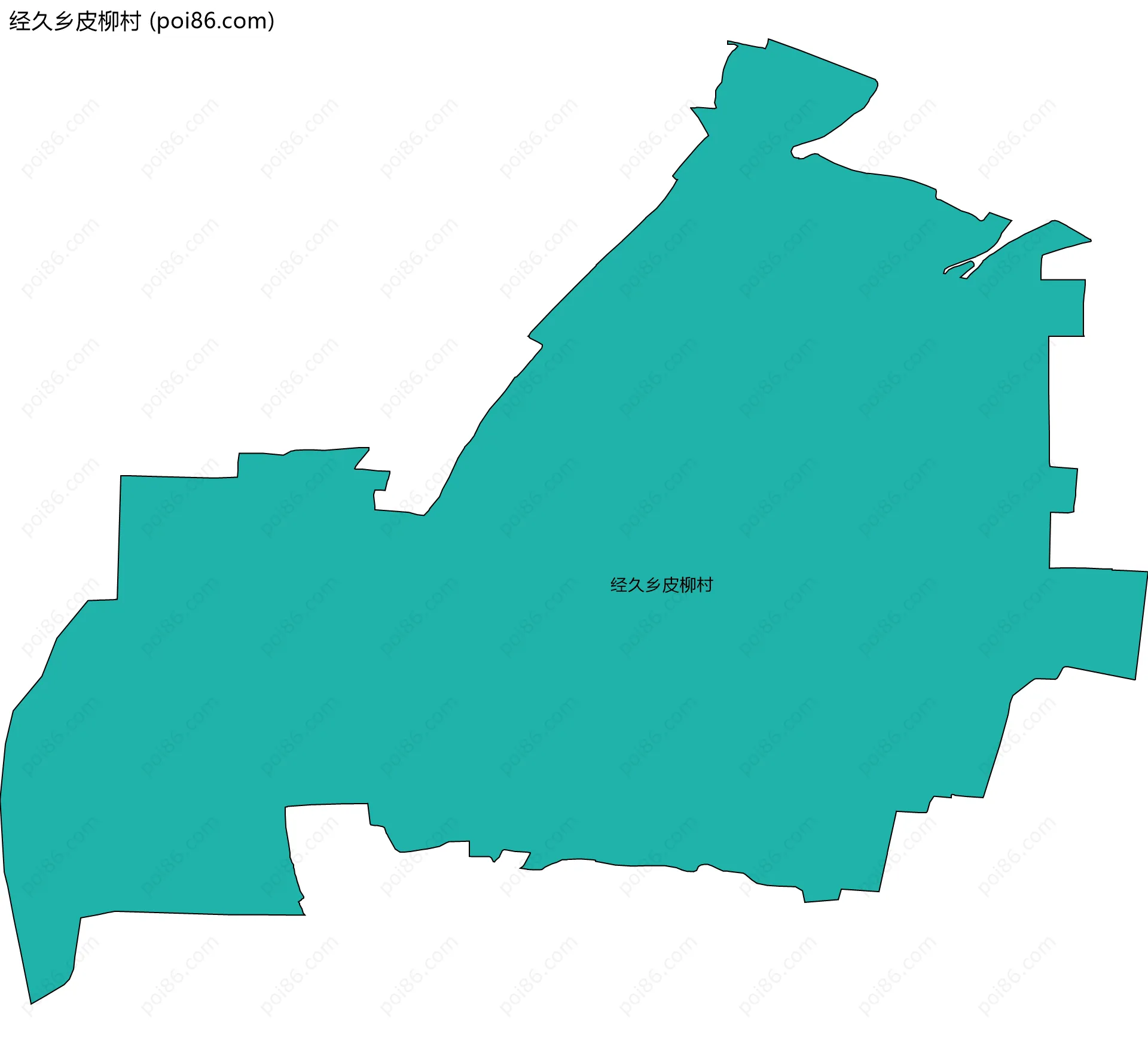 经久乡皮柳村边界地图
