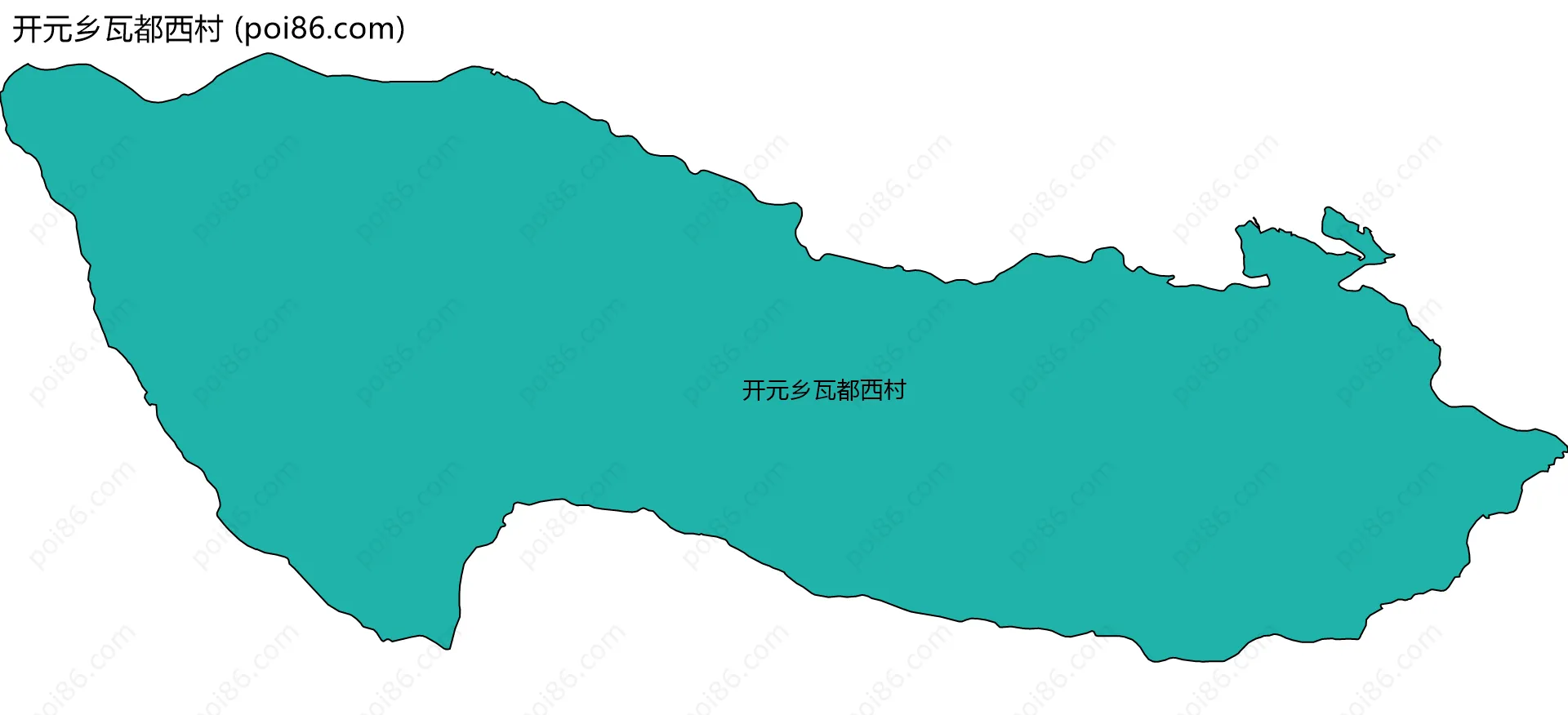 开元乡瓦都西村边界地图