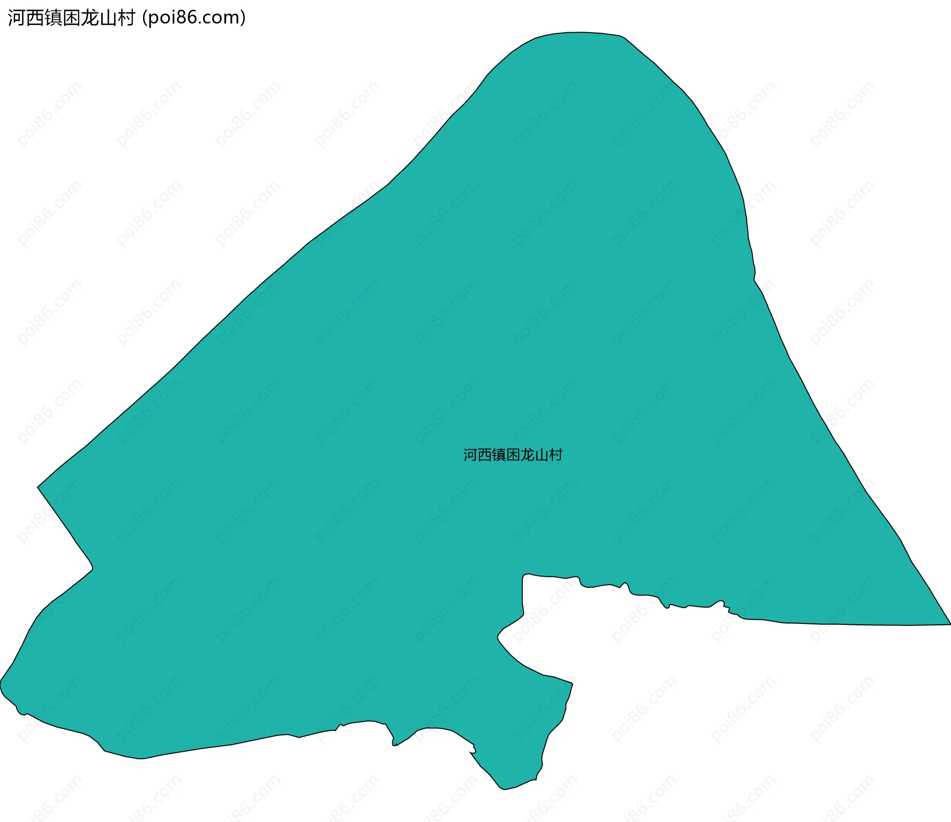 河西镇困龙山村边界地图
