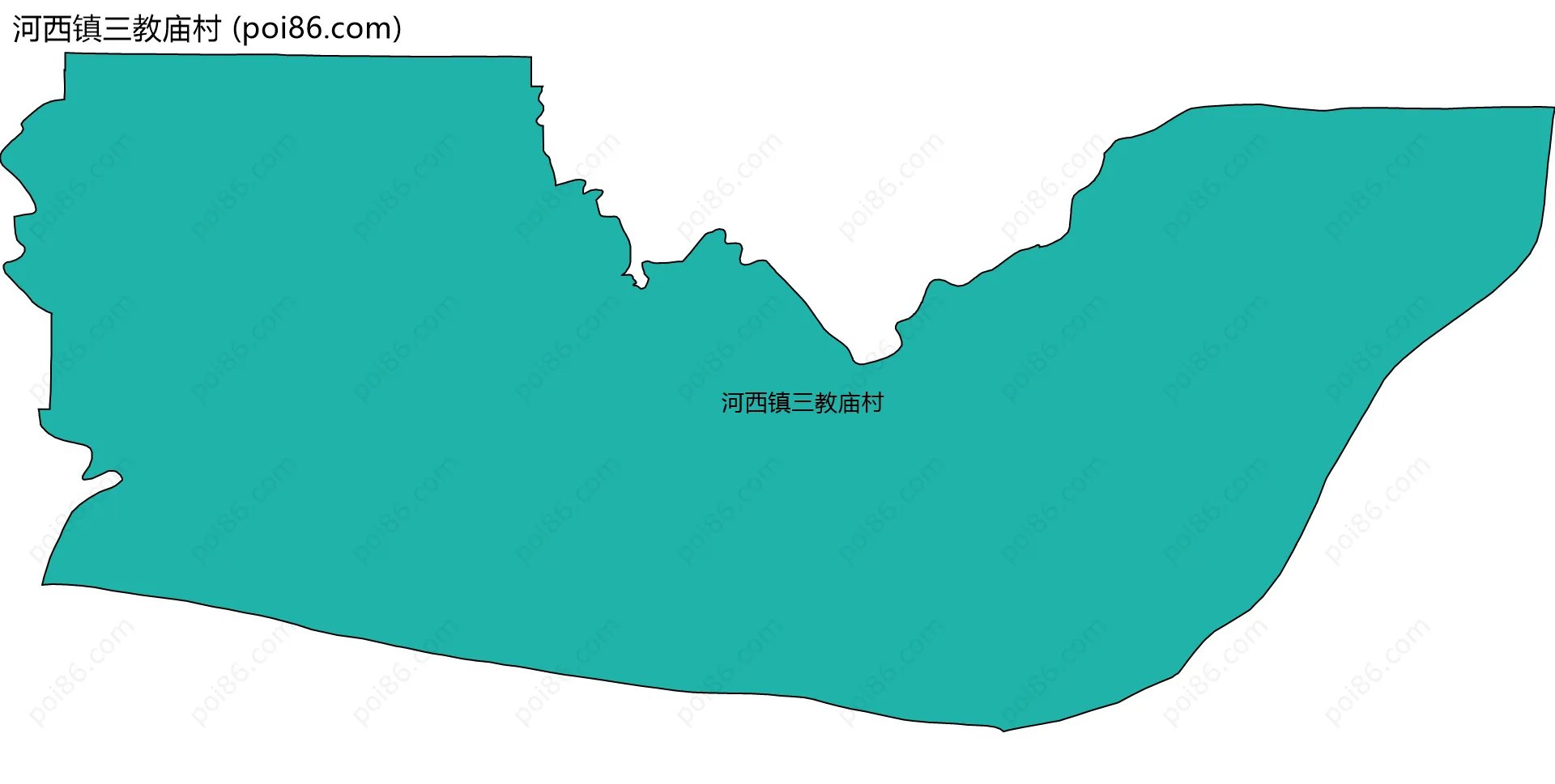 河西镇三教庙村边界地图