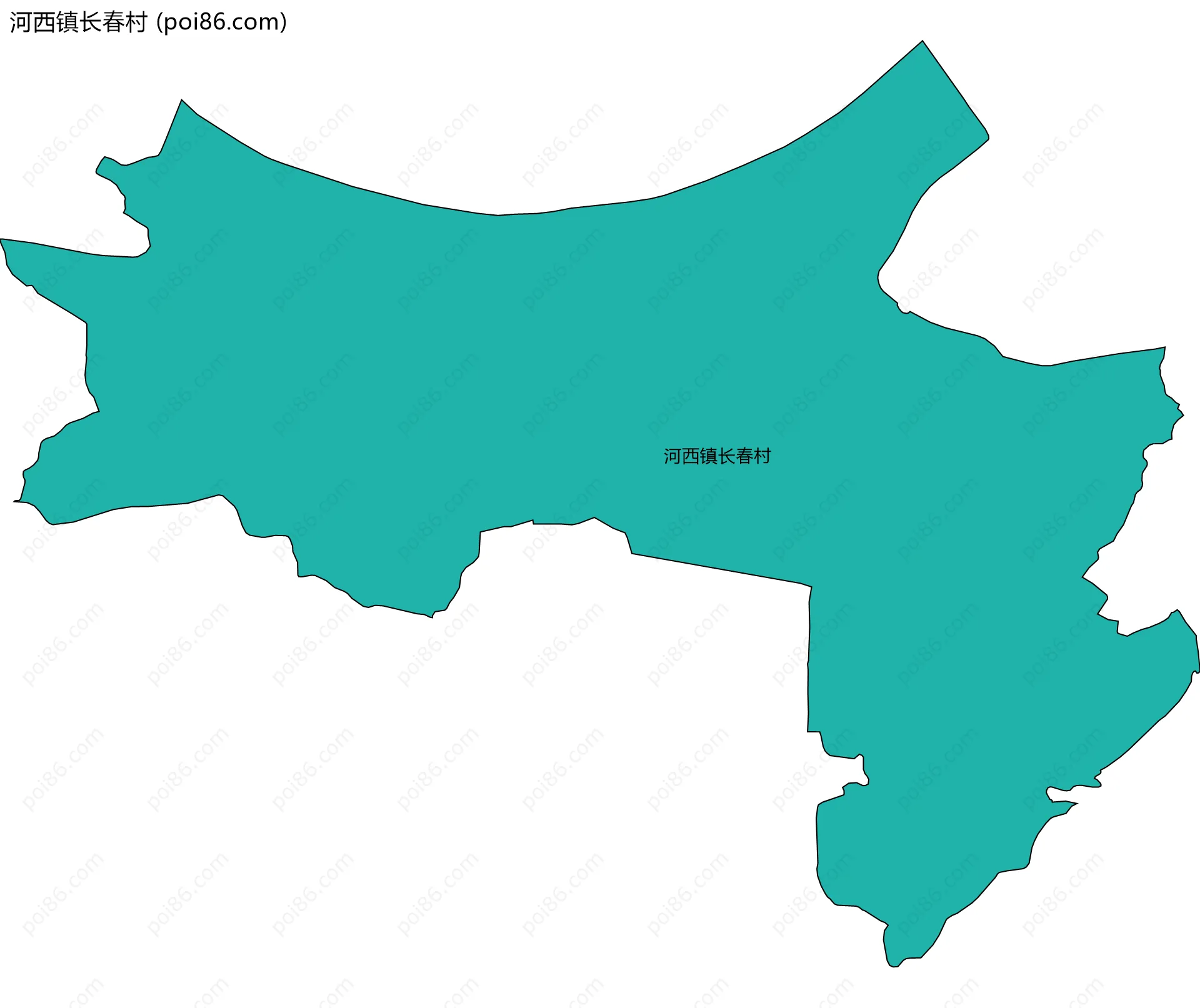 河西镇长春村边界地图