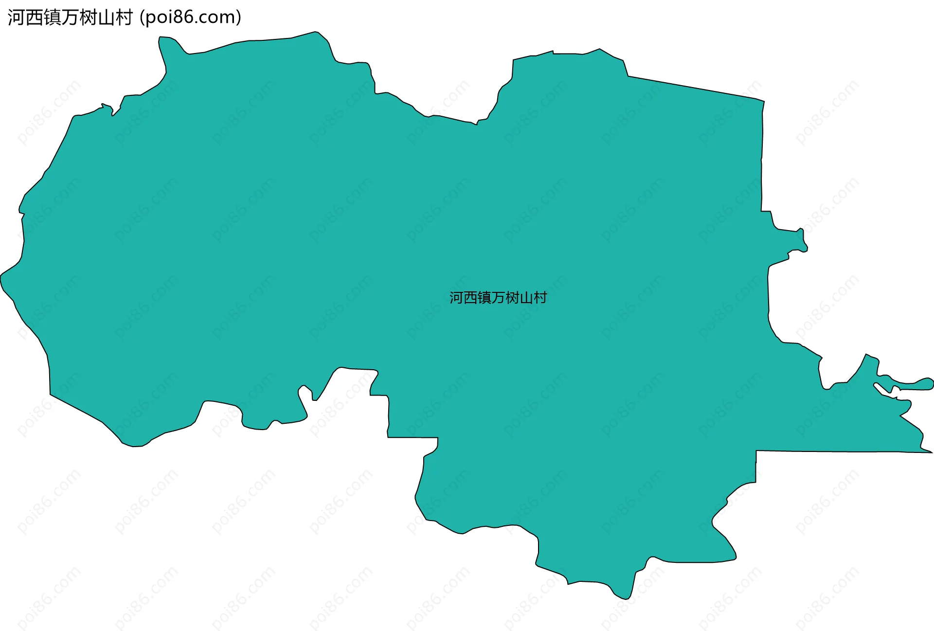 河西镇万树山村边界地图