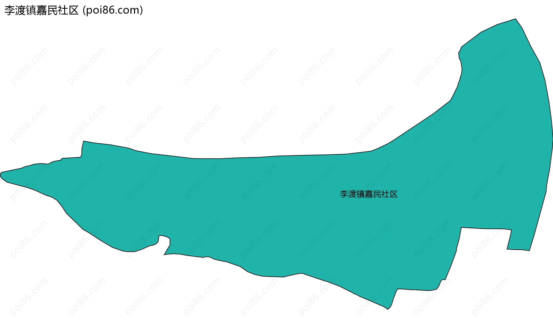 李渡镇嘉民社区边界地图