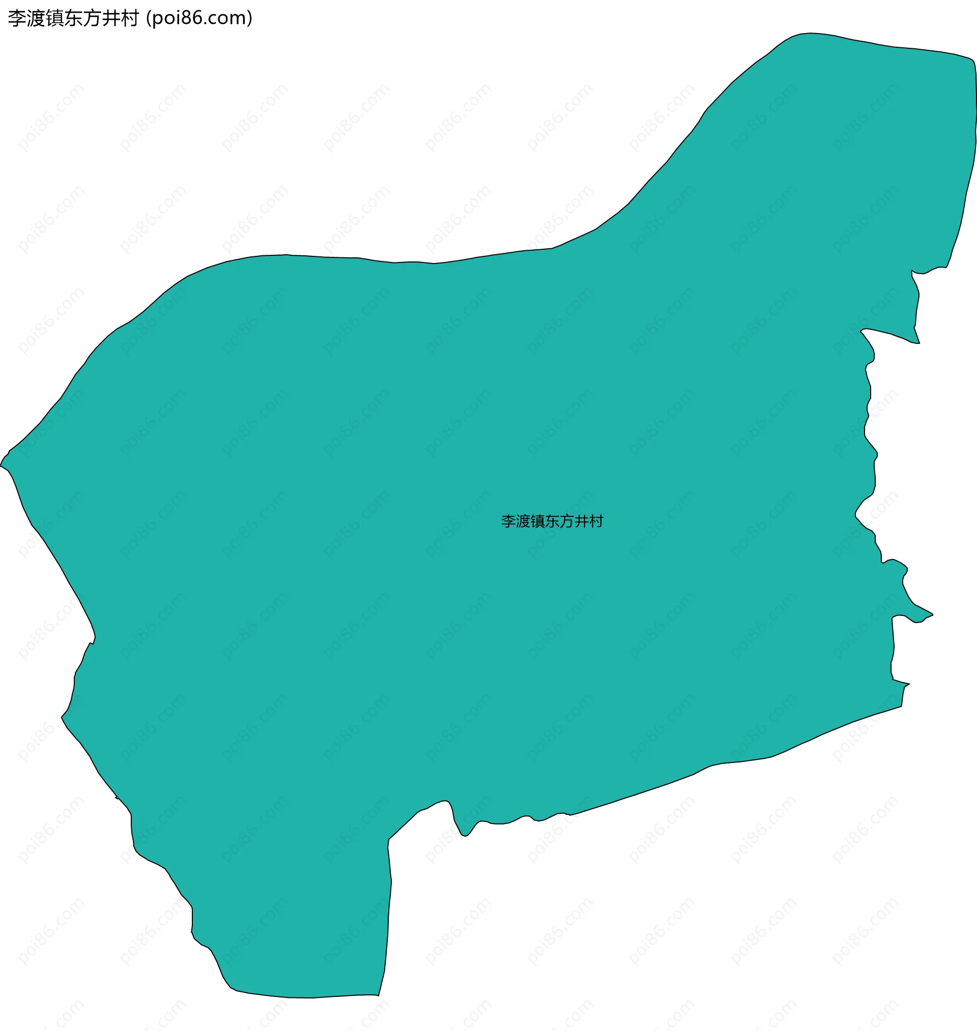 李渡镇东方井村边界地图