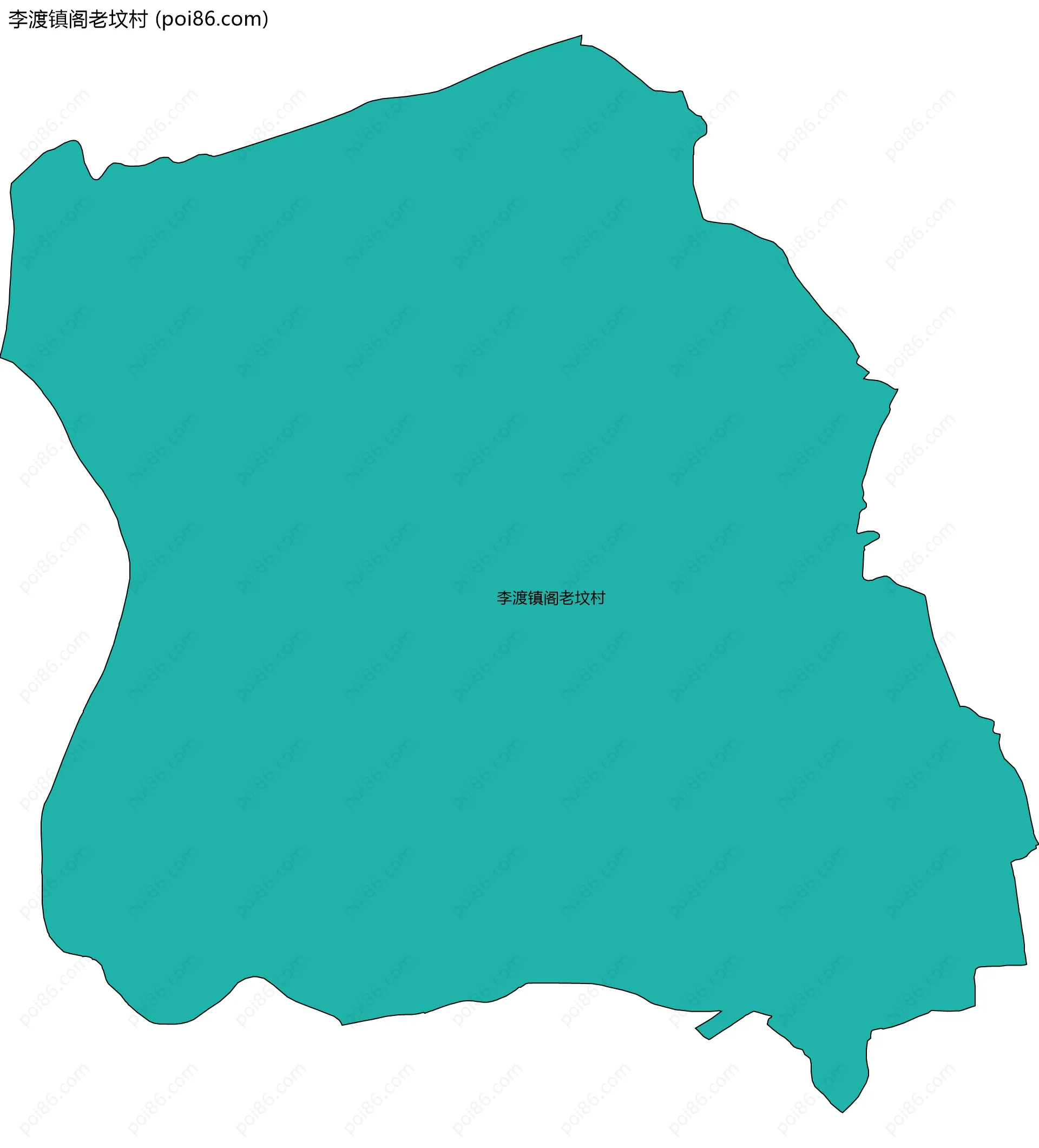 李渡镇阁老坟村边界地图