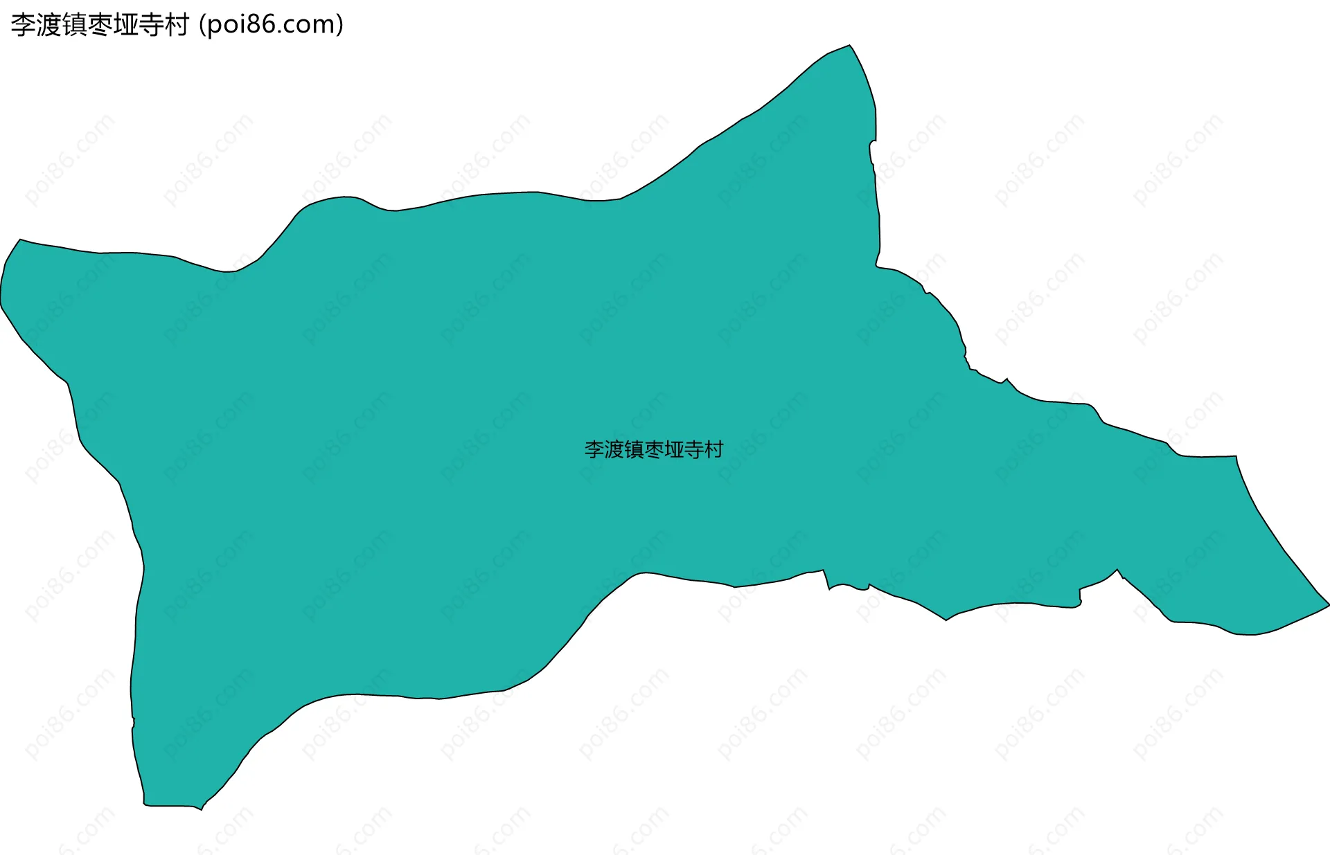 李渡镇枣垭寺村边界地图