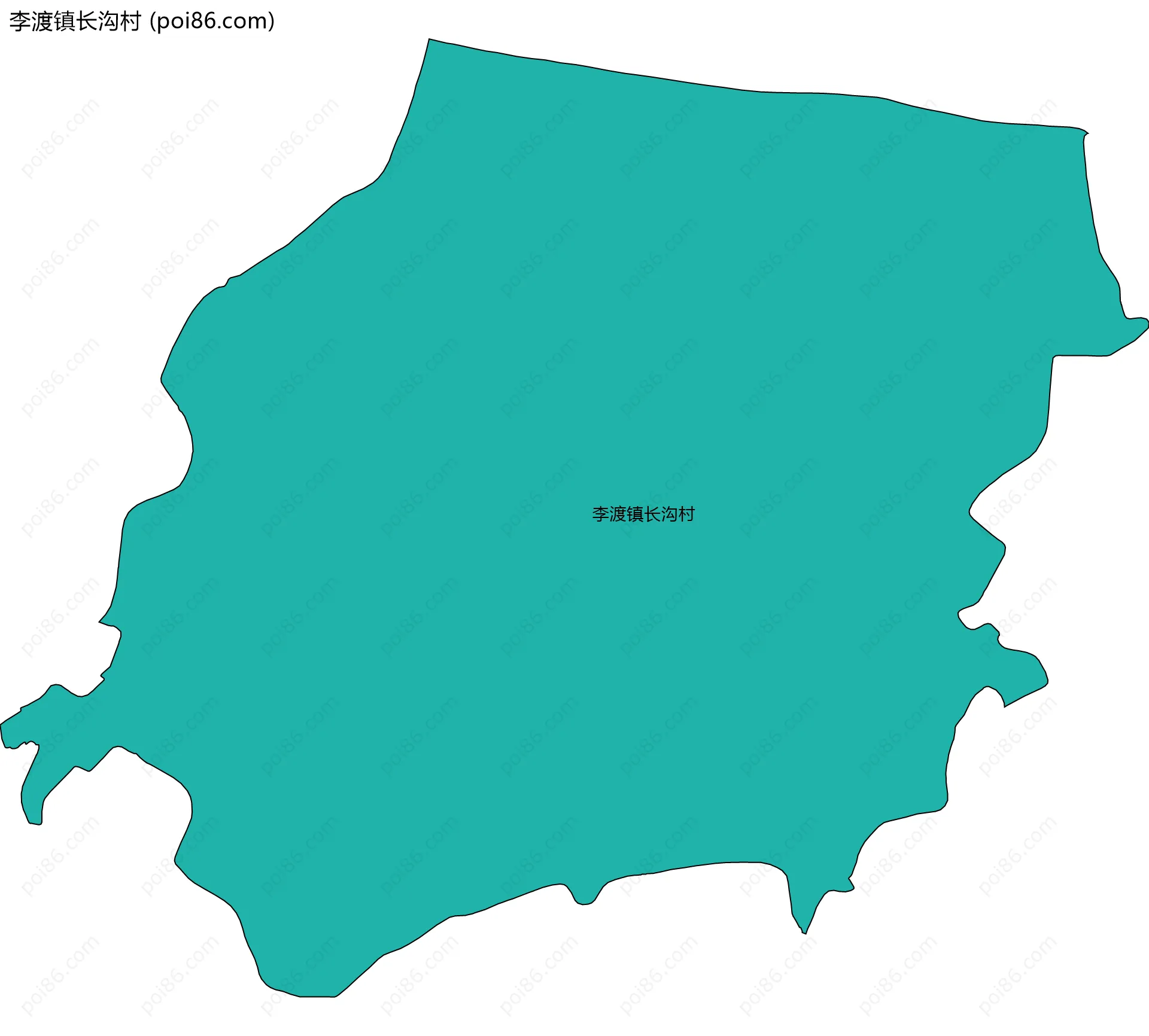 李渡镇长沟村边界地图