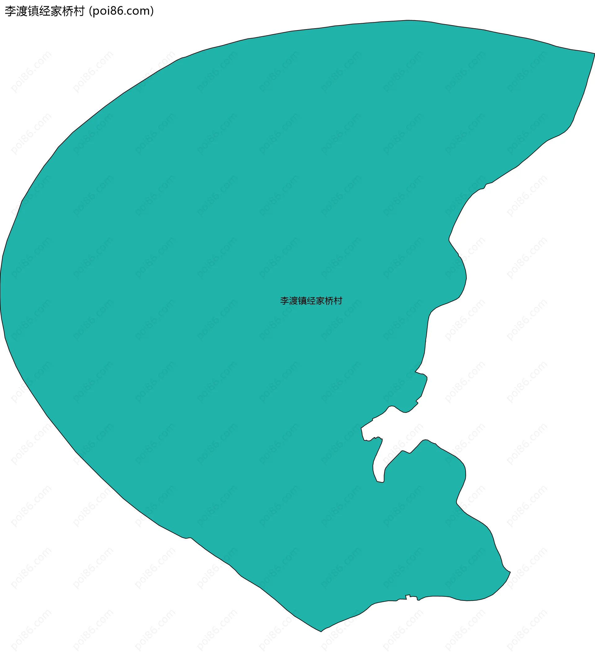 李渡镇经家桥村边界地图